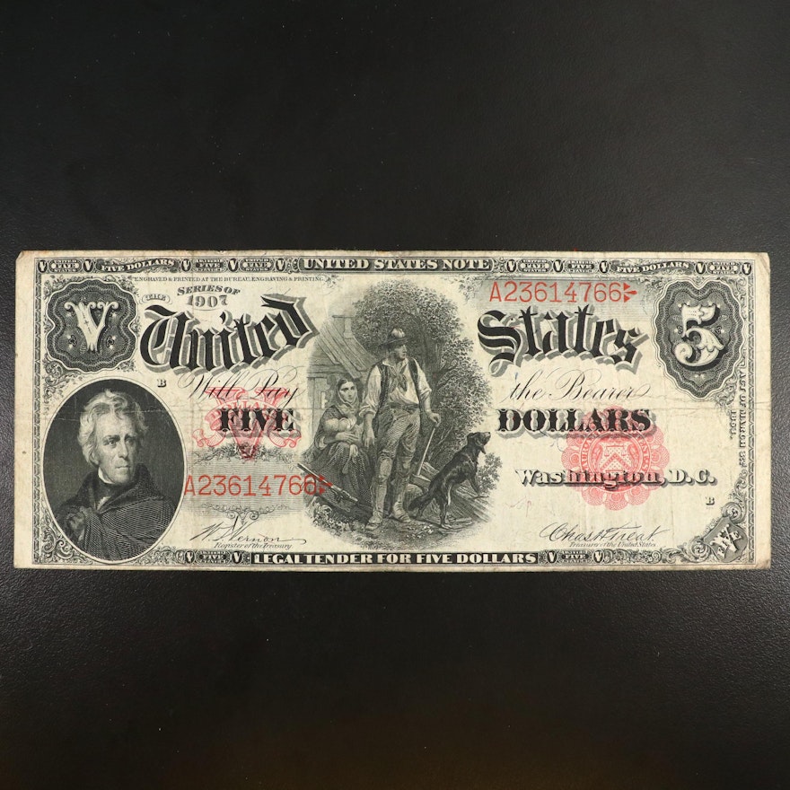 Large-Format Series of 1907 $5 Legal Tender Note