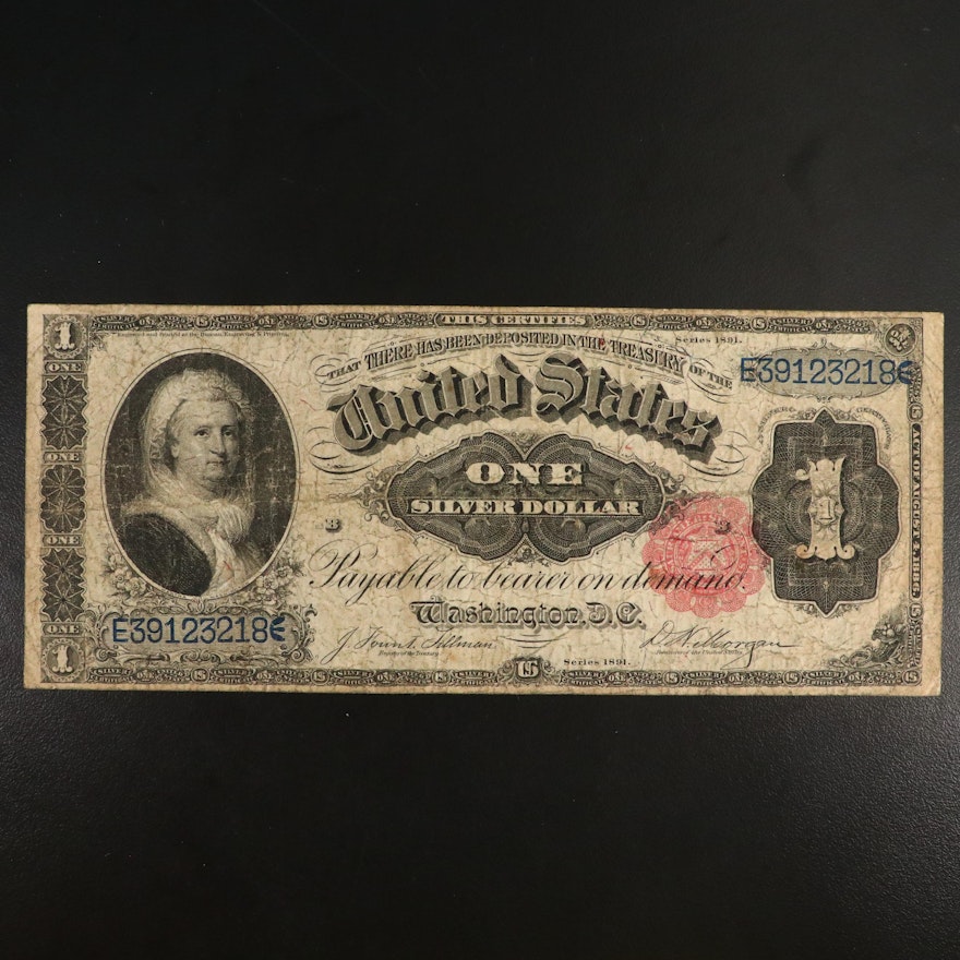 Large-Format Series of 1891 $1 Silver Certificate