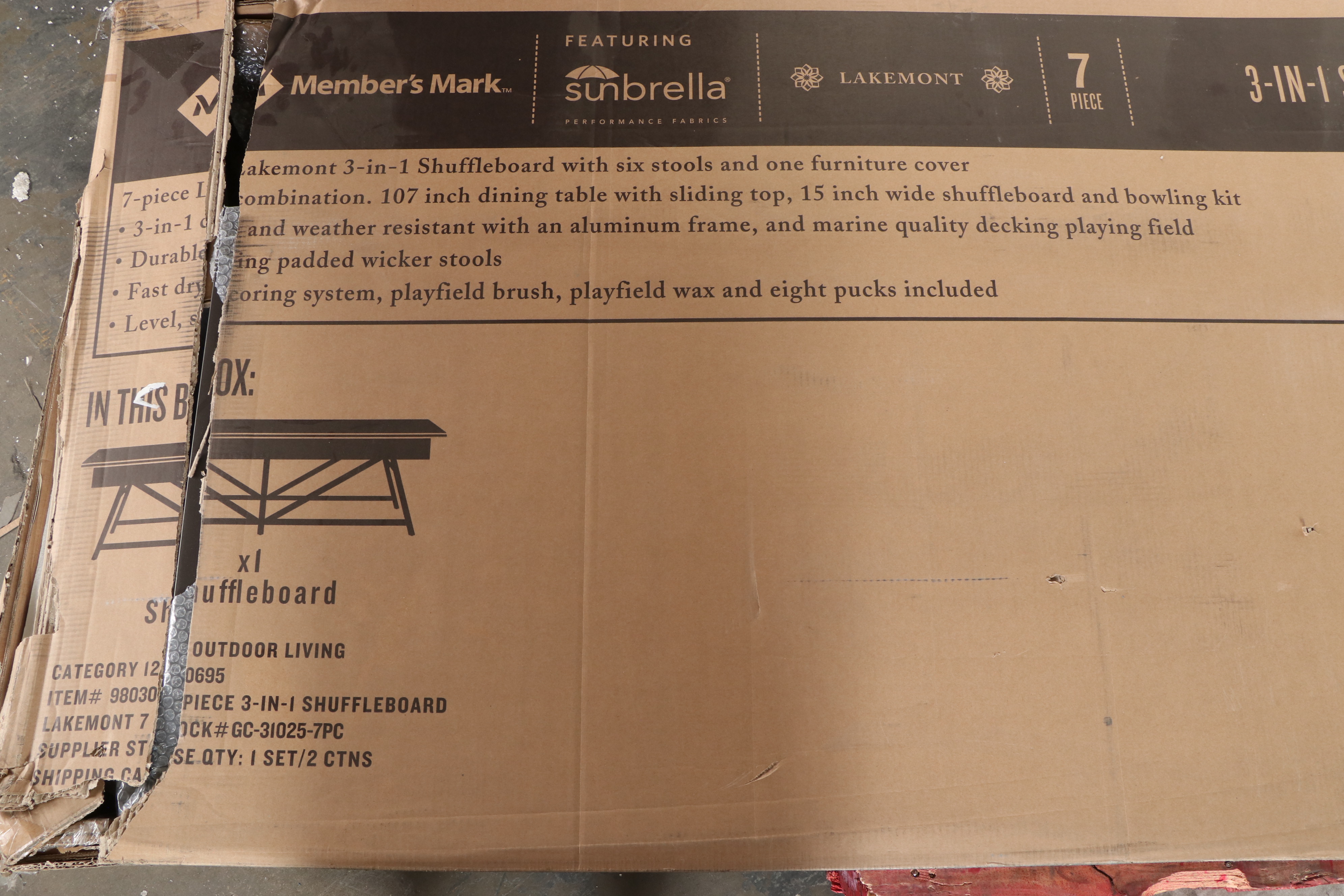 Member's Mark Lakemont 3-in-1 Shuffleboard Dining Table