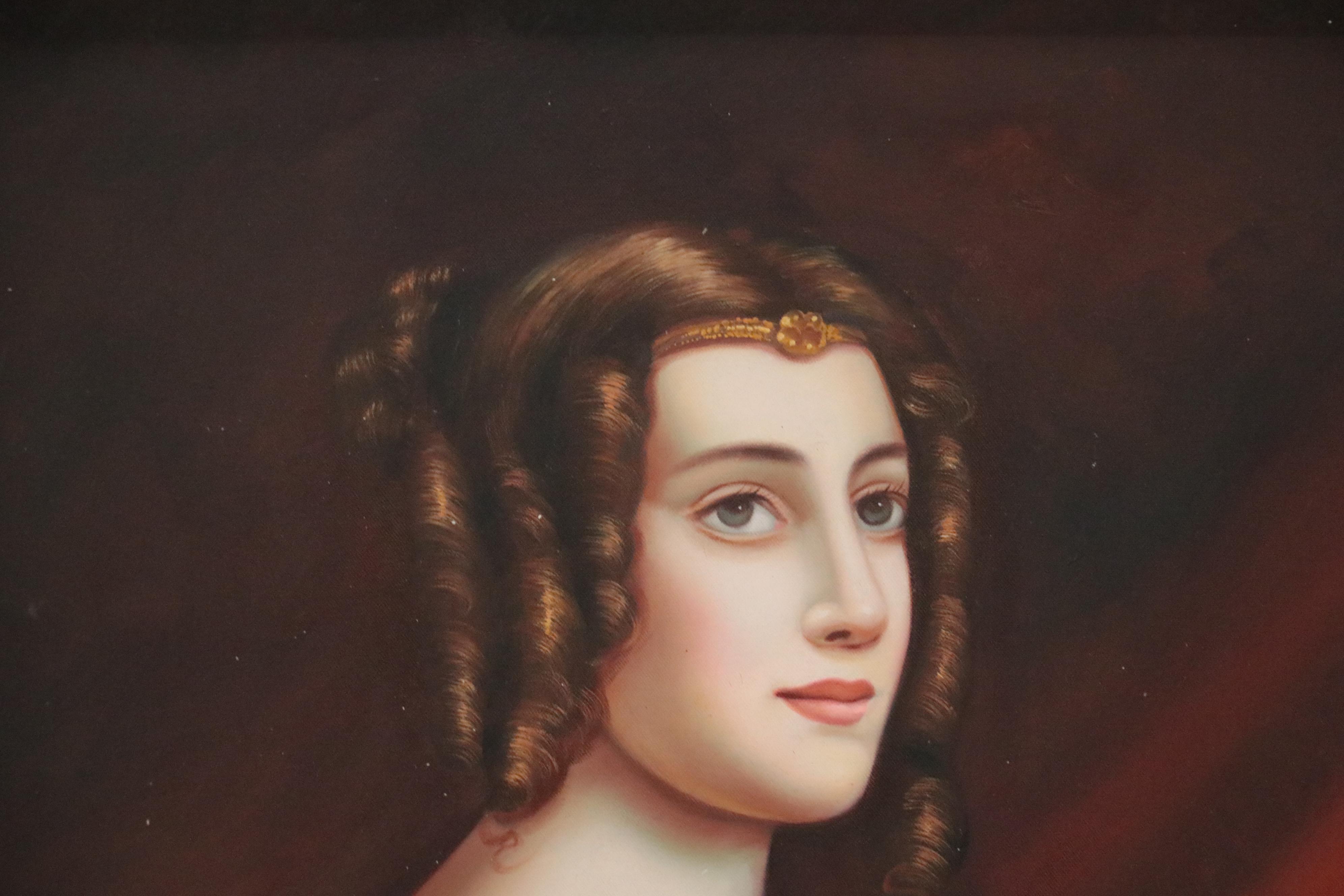 Oil Painting after Joseph Karl Stieler "Lady Jane Elizabeth Digby"