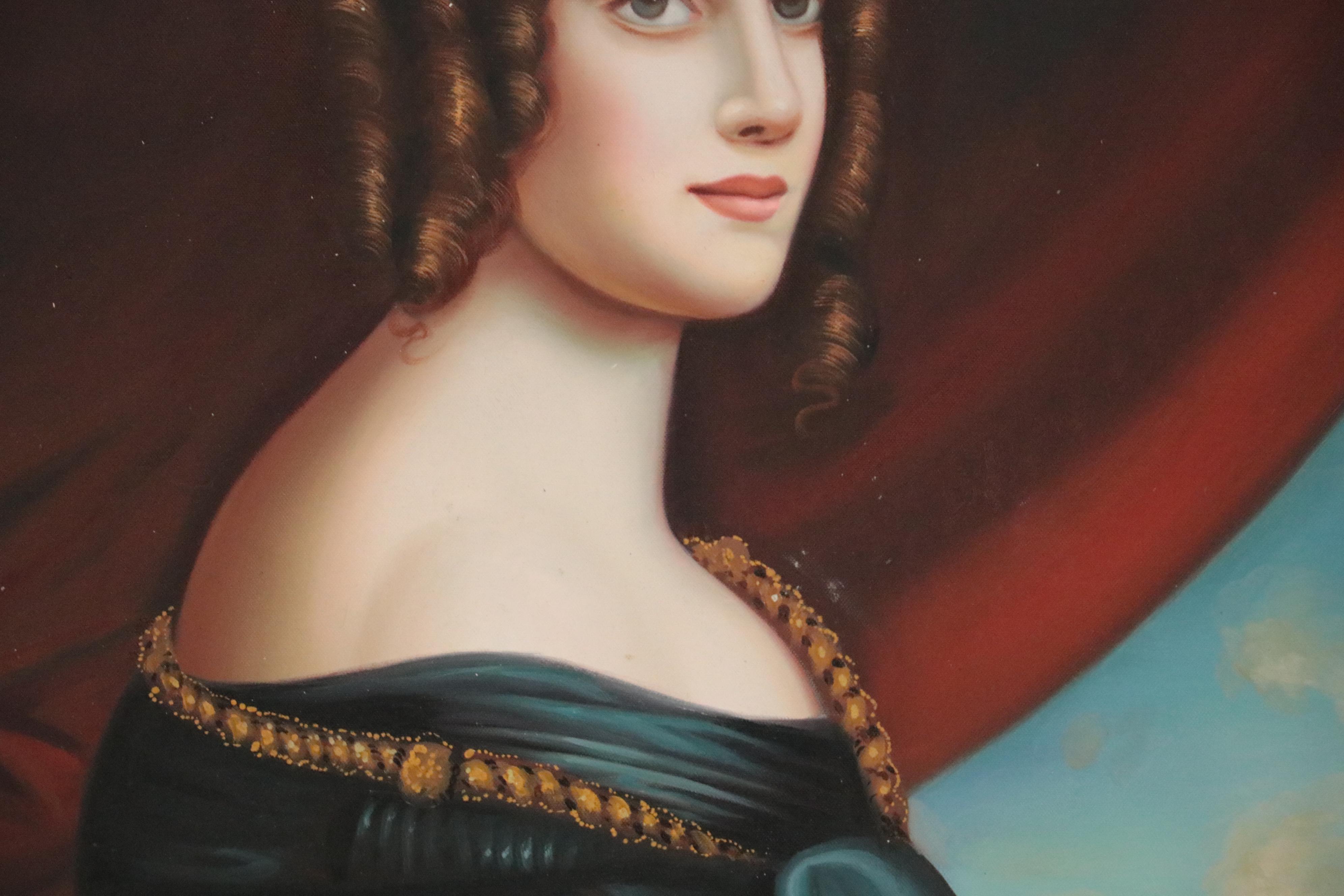 Oil Painting after Joseph Karl Stieler "Lady Jane Elizabeth Digby"
