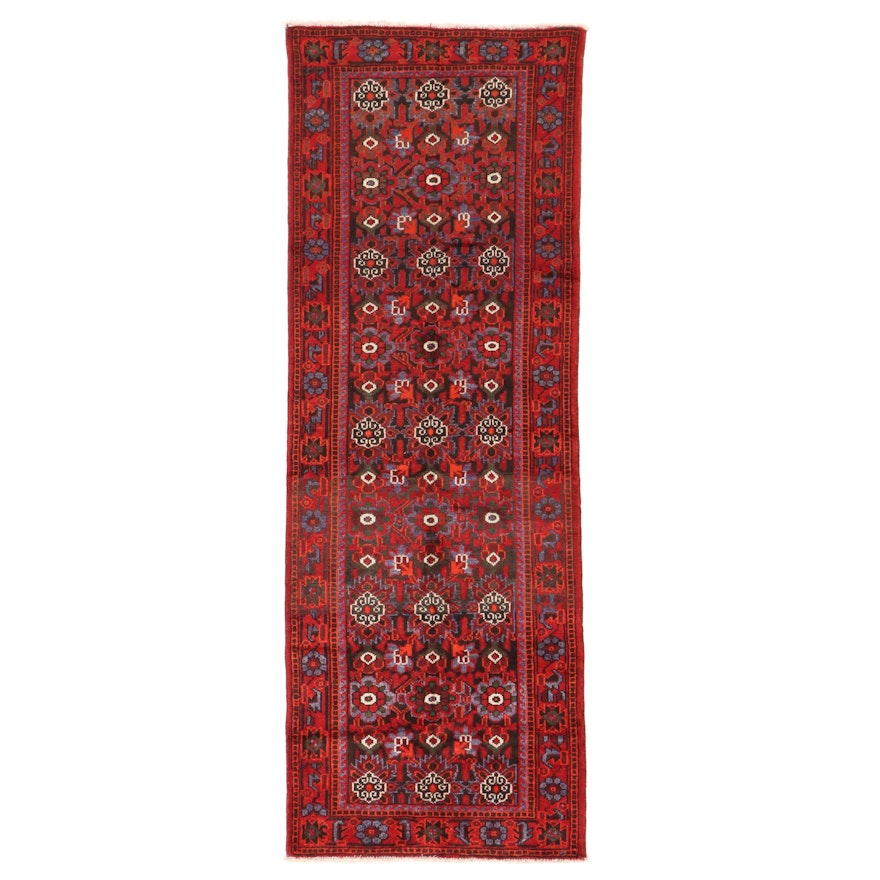 3'6 x 9'9 Hand-Knotted Persian Kurdish Long Rug