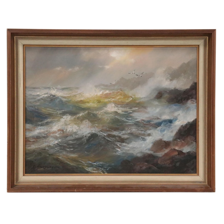 Gertrude Grigorov Seascape Oil Painting