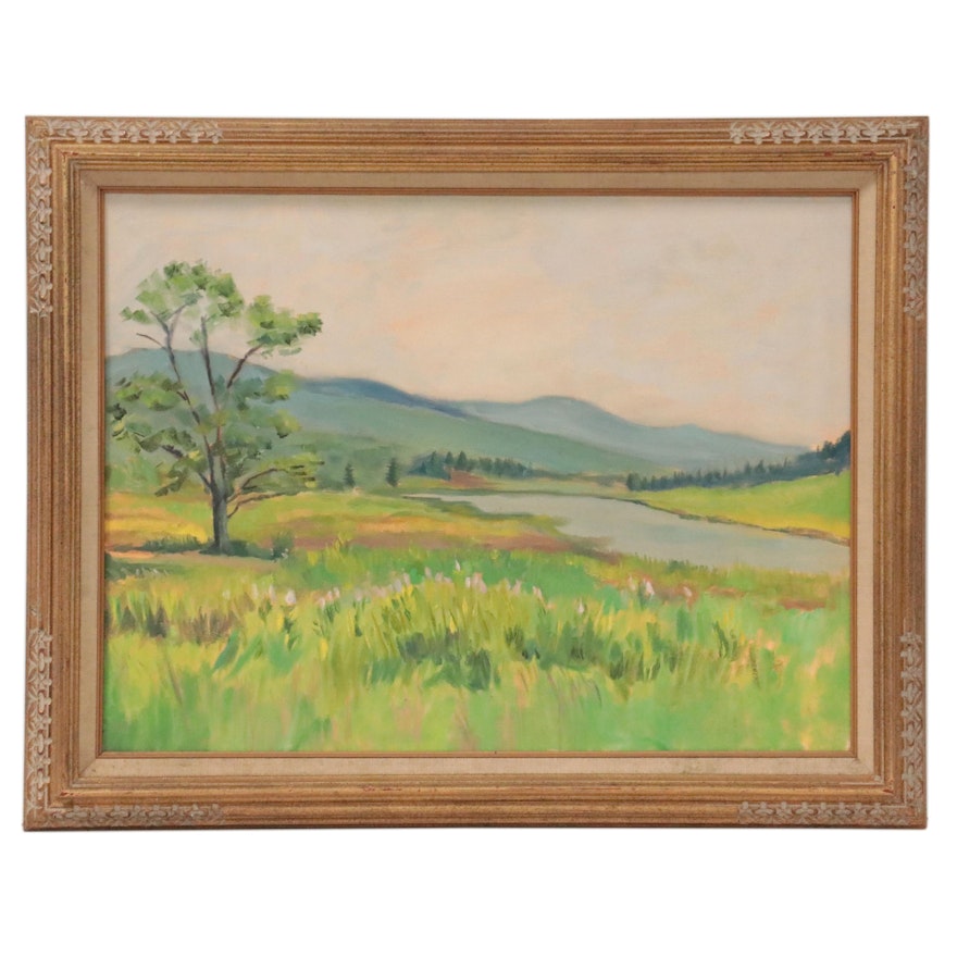 Landscape Oil Painting, circa 2000