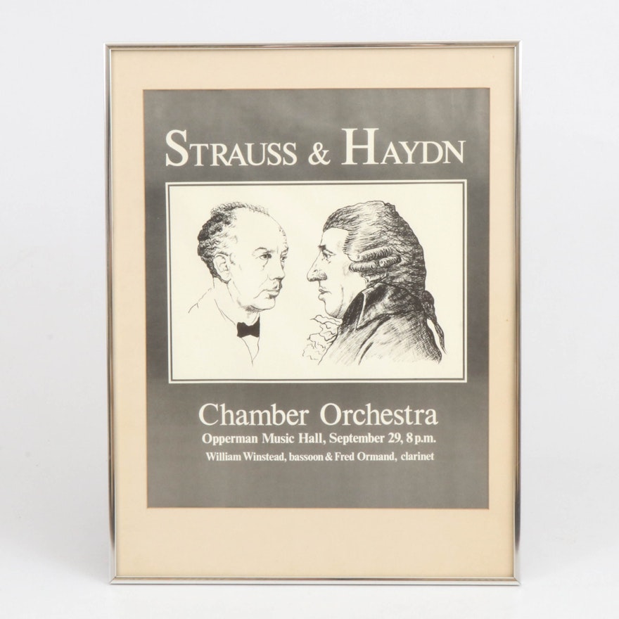 Chamber Orchestra Concert Poster "Strauss & Haydn" Featuring William Winstead