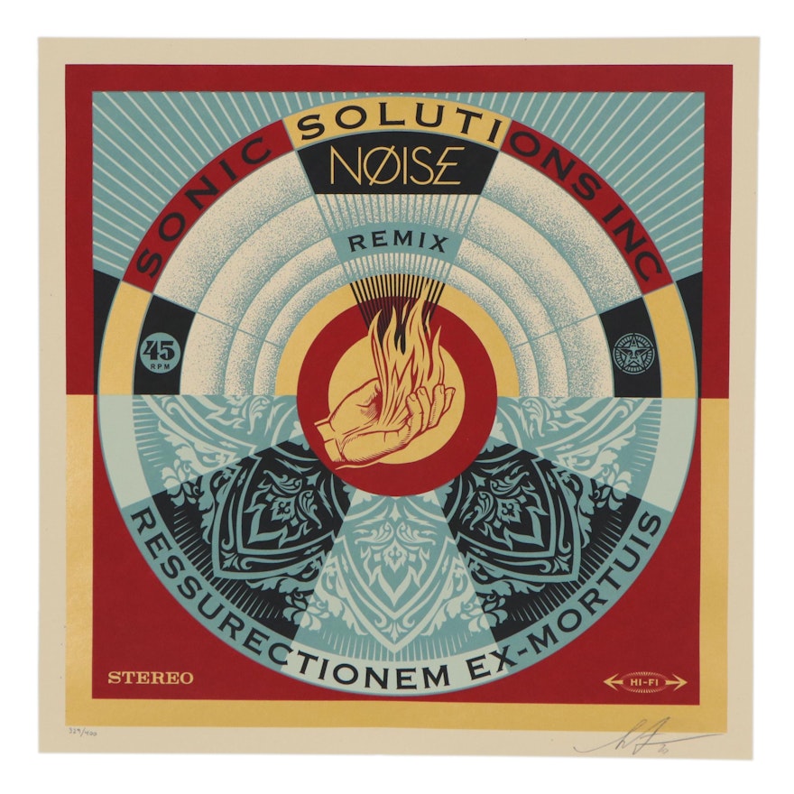 Shepard Fairey Serigraph "NØISE/SSI Resurrectionem Ex-Mortuis Remix"