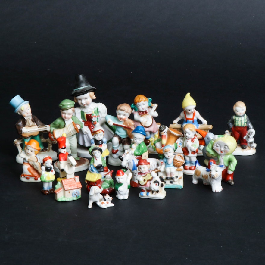 Occupied Japan Ceramic Storybook Characters and Other Figurines