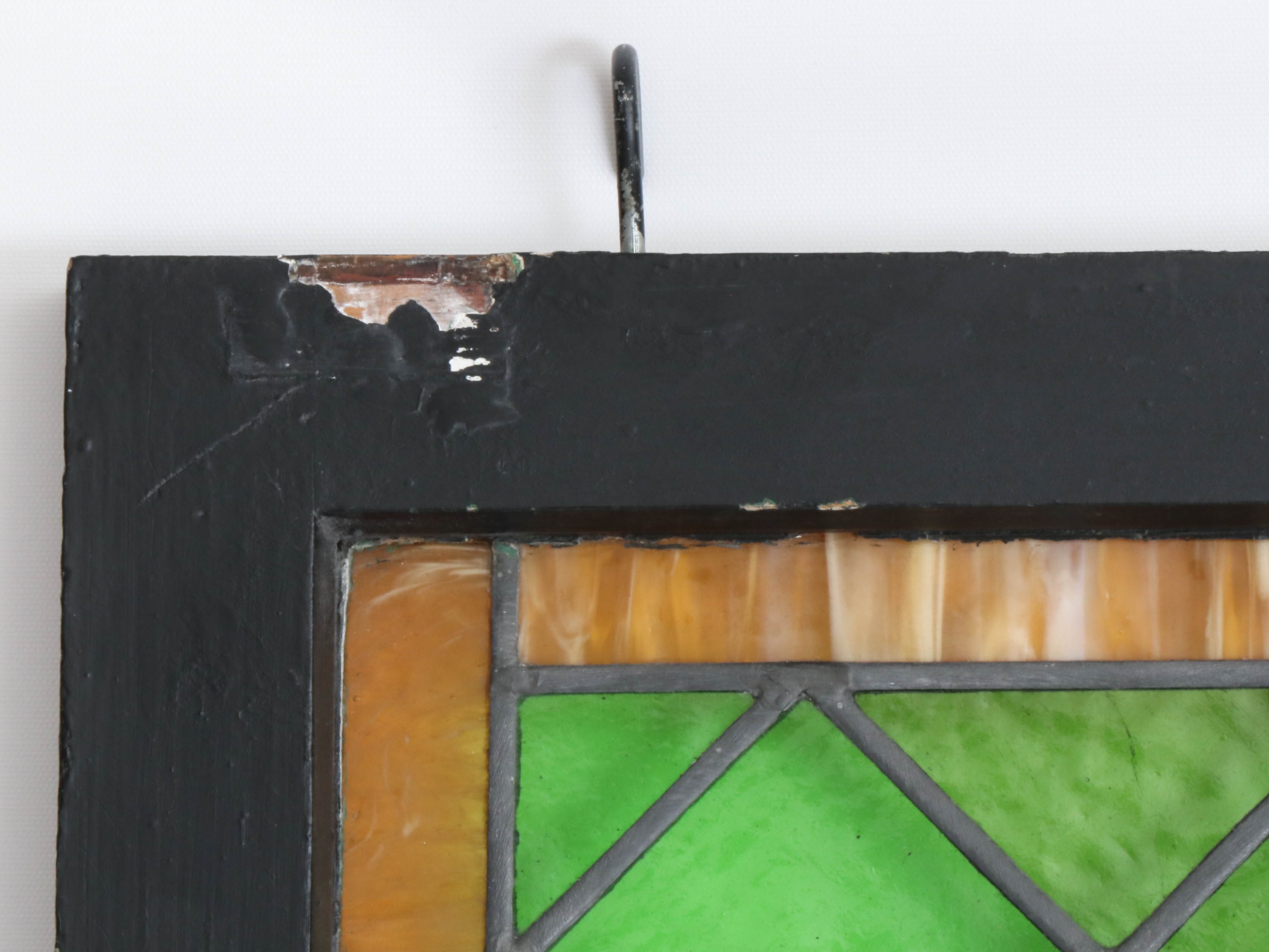 Stained Glass Ivy Window Panel, Mid to Late 20th Century