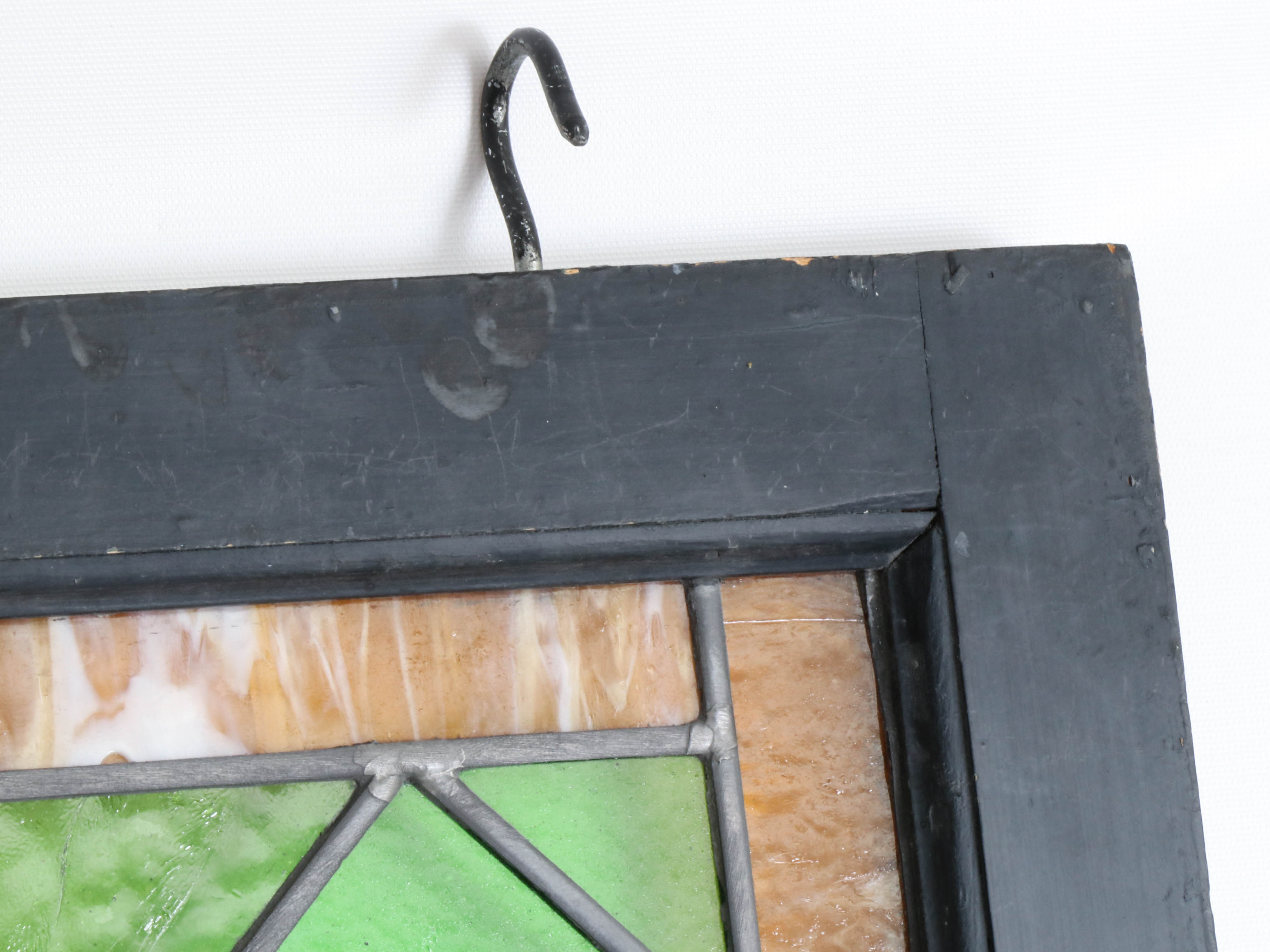 Stained Glass Ivy Window Panel, Mid to Late 20th Century