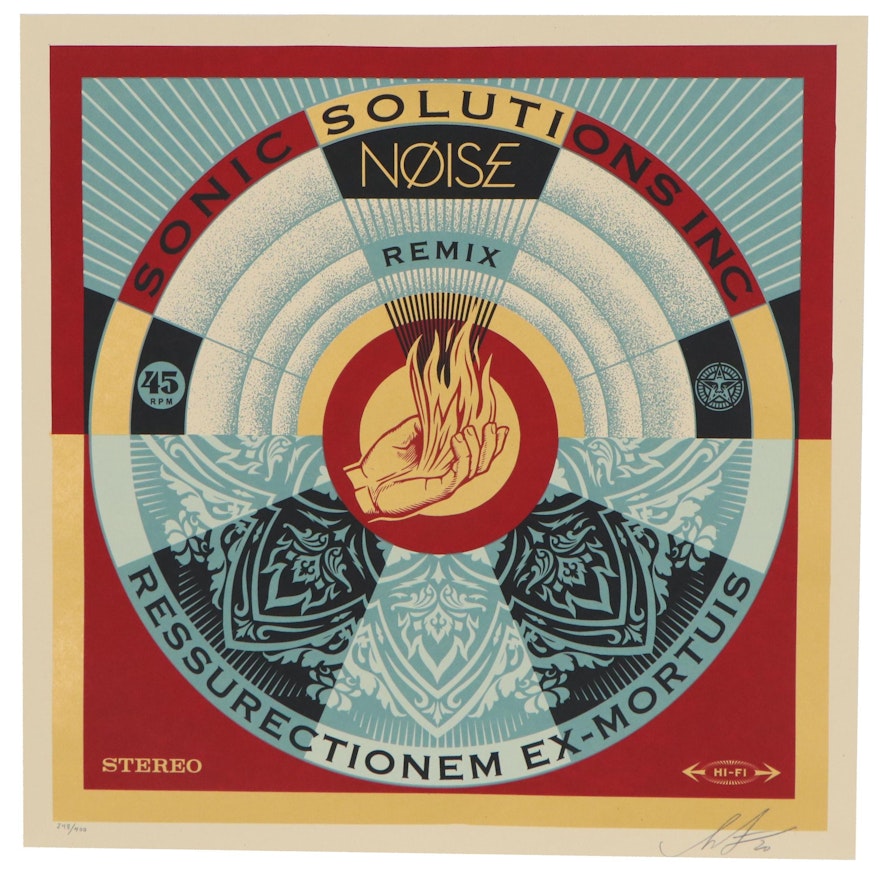 Shepard Fairey Serigraph "NØISE/SSI Resurrectionem Ex-Mortuis Remix"