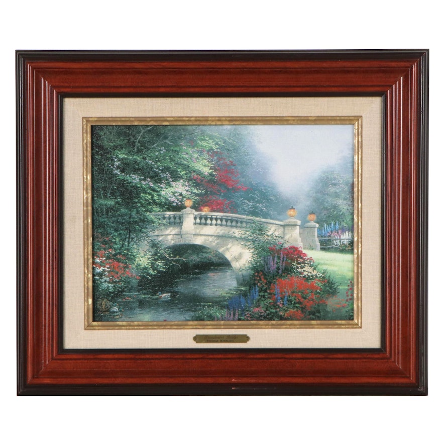 Offset Lithograph after Thomas Kinkade "Broadwater Bridge"