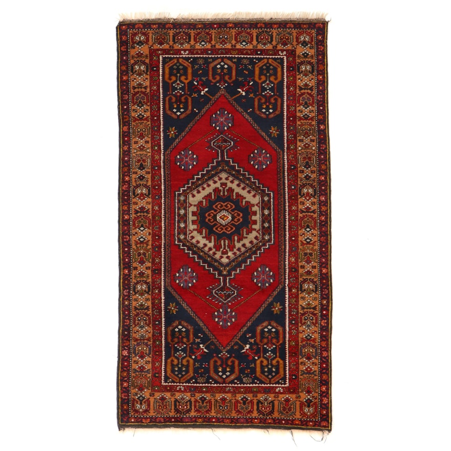 3'6 x 7'1 Hand-Knotted Turkish Yahyalı Area Rug
