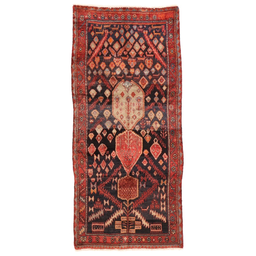 3'8 x 8'9 Hand-Knotted Persian Gabbeh Area Rug