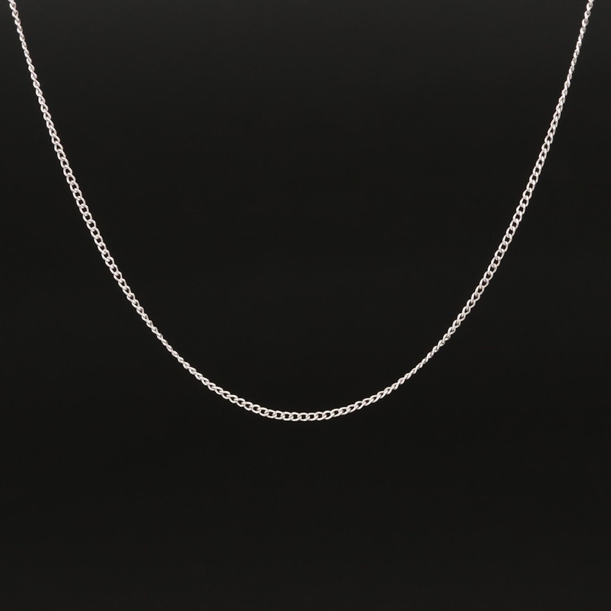 14K Curb Chain Necklace with Extender