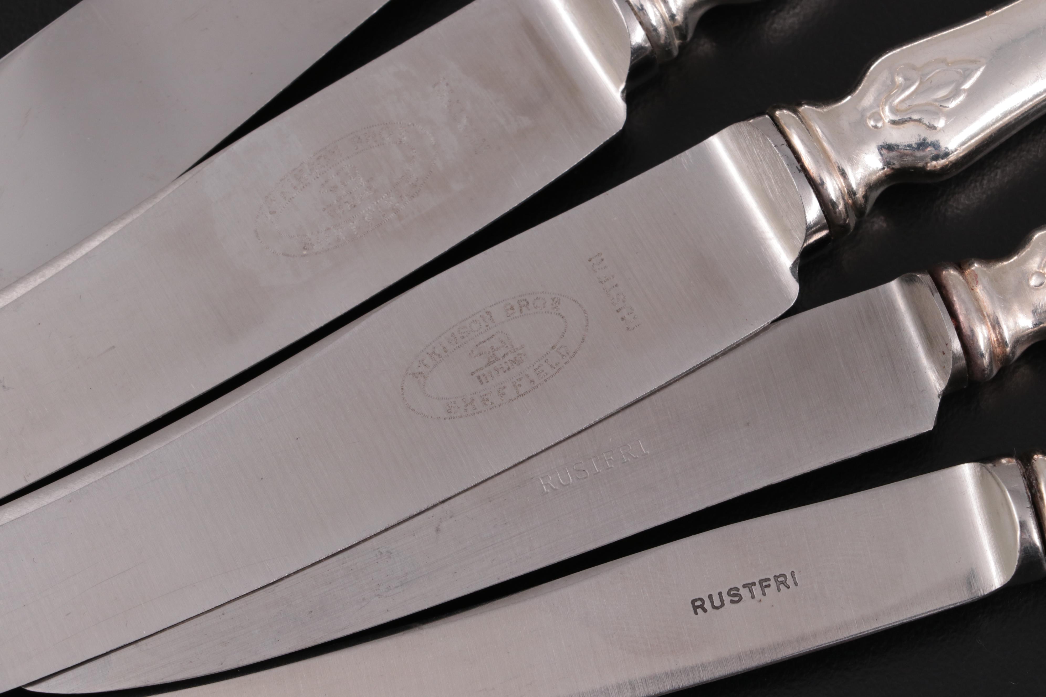 Ottar Hval Norwegian 800 Silver Equestrian Themed Flatware and Serving Utensils