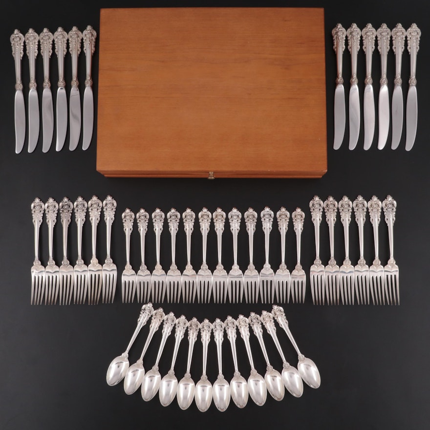 Wallace "Grand Baroque" Sterling Silver Flatware with Chest