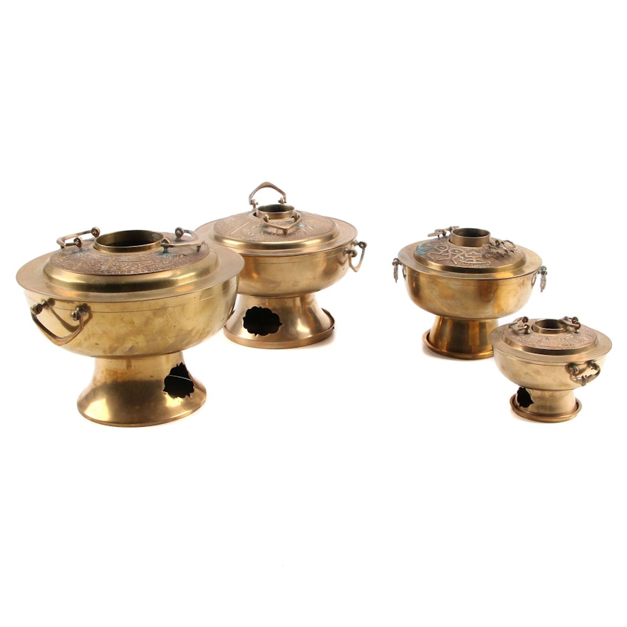 Korean Zodiac Brass Hot Pot Steamers