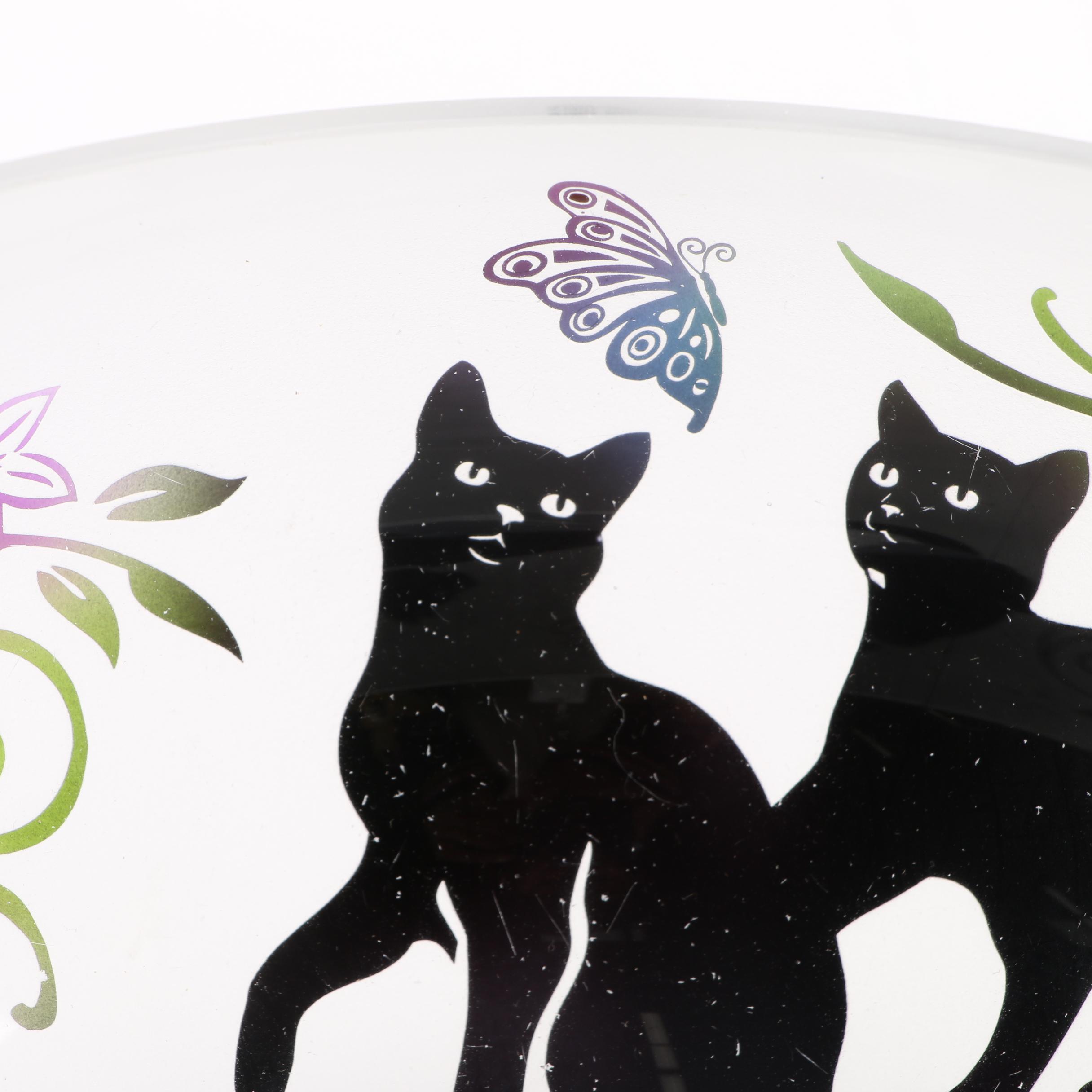 Lenox "Our Purrfect Princess" Figurines with "Black Cats and Butterflies" Bowl