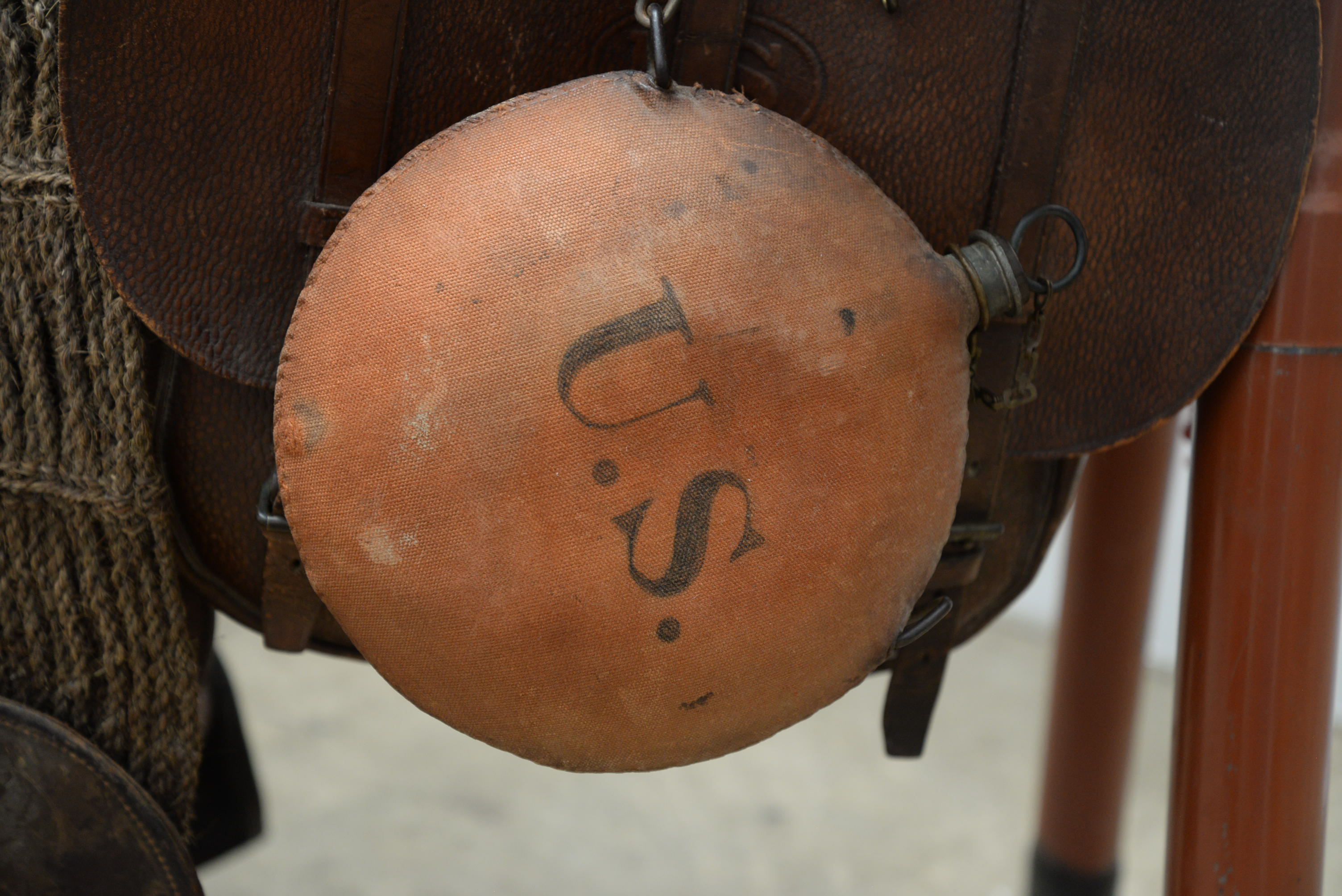 US Army Cavalry McClellan Leather Saddle and Accessories, Early 20th Century
