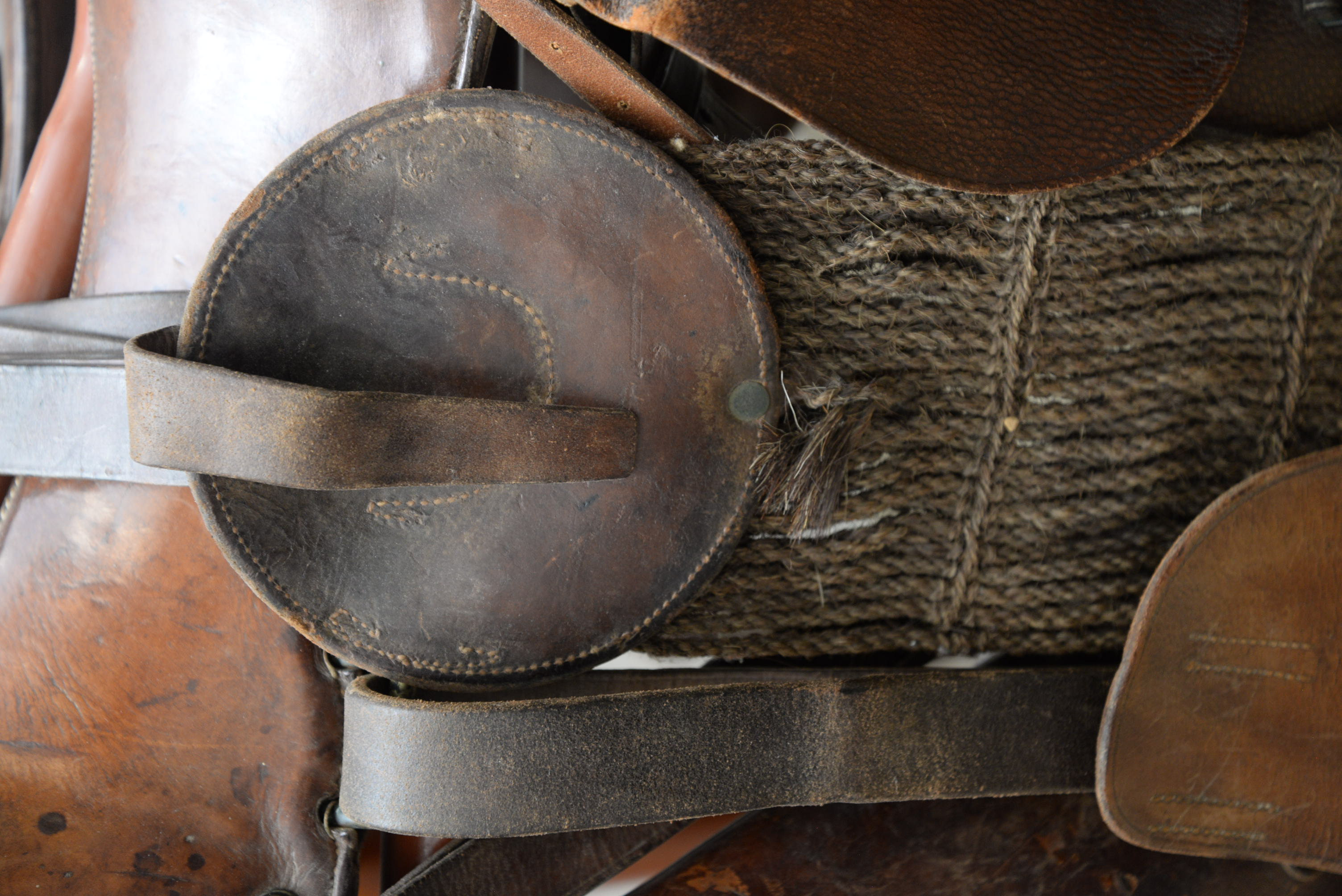 US Army Cavalry McClellan Leather Saddle and Accessories, Early 20th Century