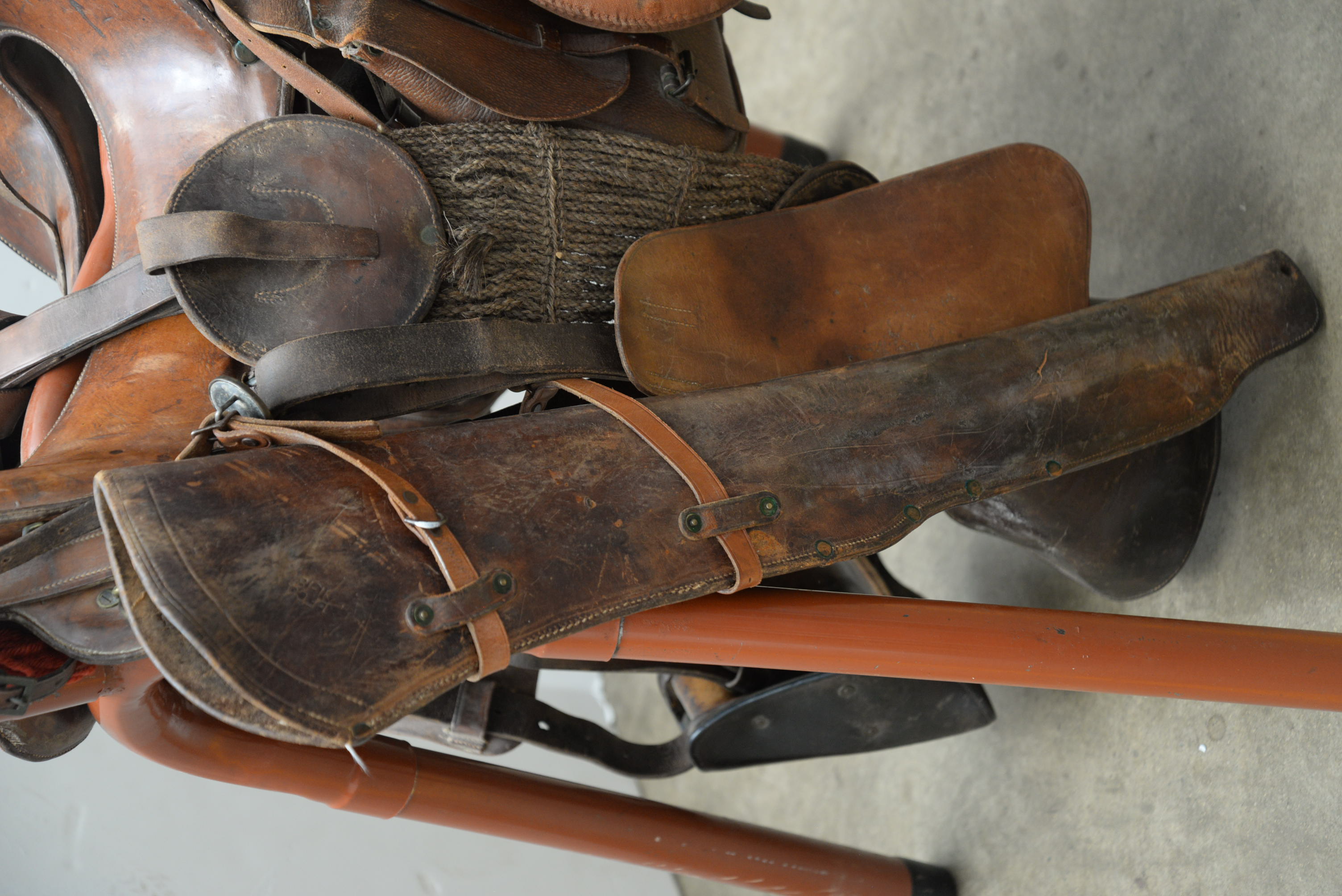 US Army Cavalry McClellan Leather Saddle and Accessories, Early 20th Century