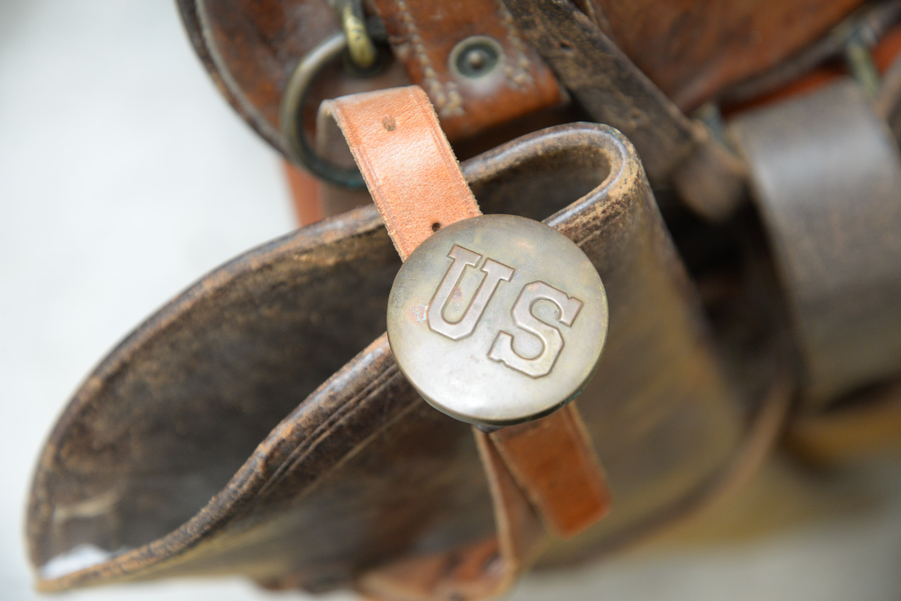 US Army Cavalry McClellan Leather Saddle and Accessories, Early 20th Century