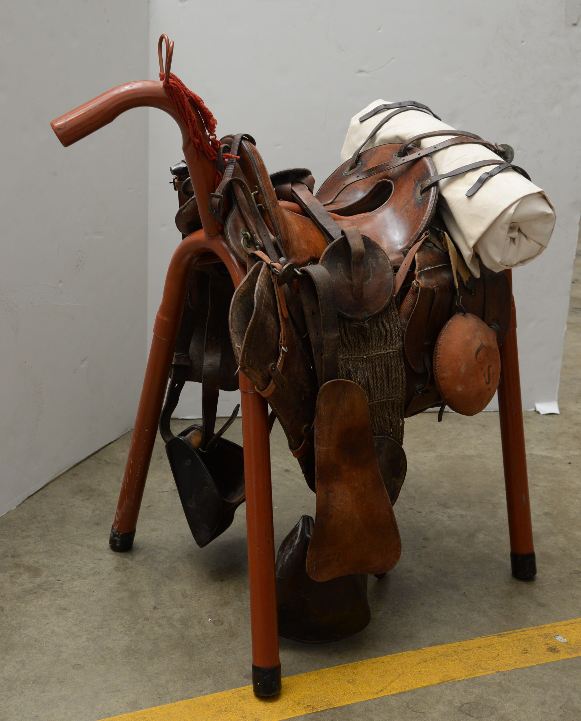 US Army Cavalry McClellan Leather Saddle and Accessories, Early 20th Century