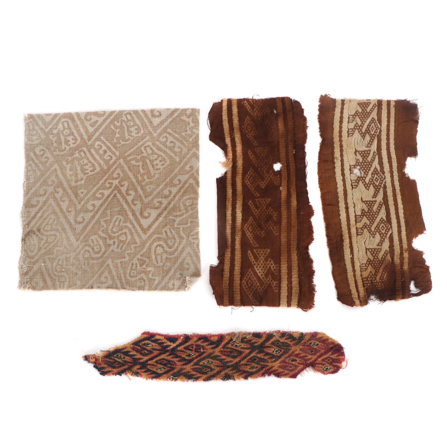 Pre-Columbian Andean Woven and Painted Textile Fragments, 12th–15th Century