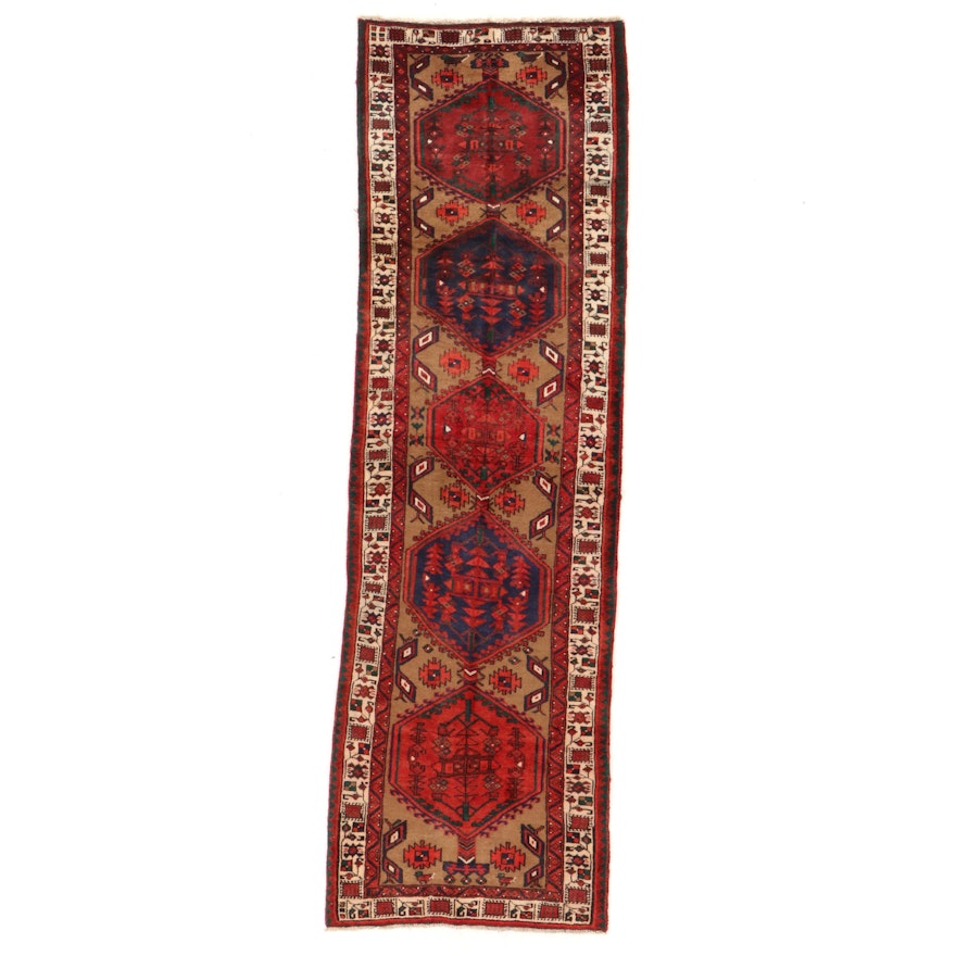 3'5 x 11'3 Hand-Knotted Persian Sarab Long Rug