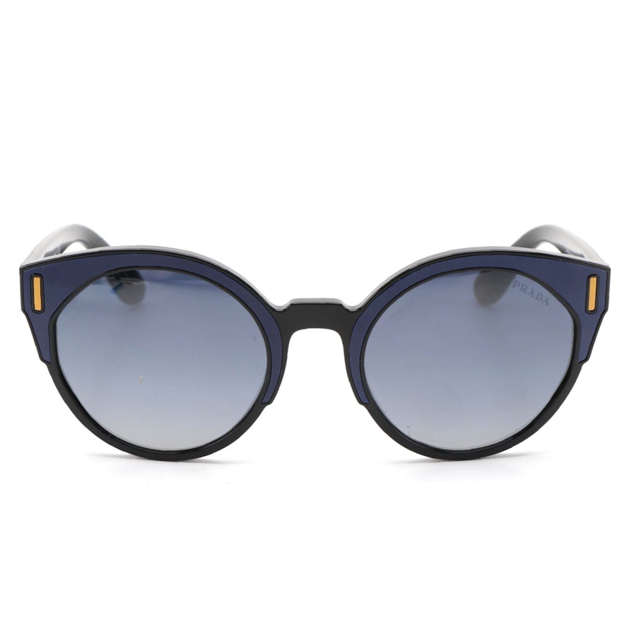 Prada SPR03U Blue Modified Cat Eye Sunglasses
