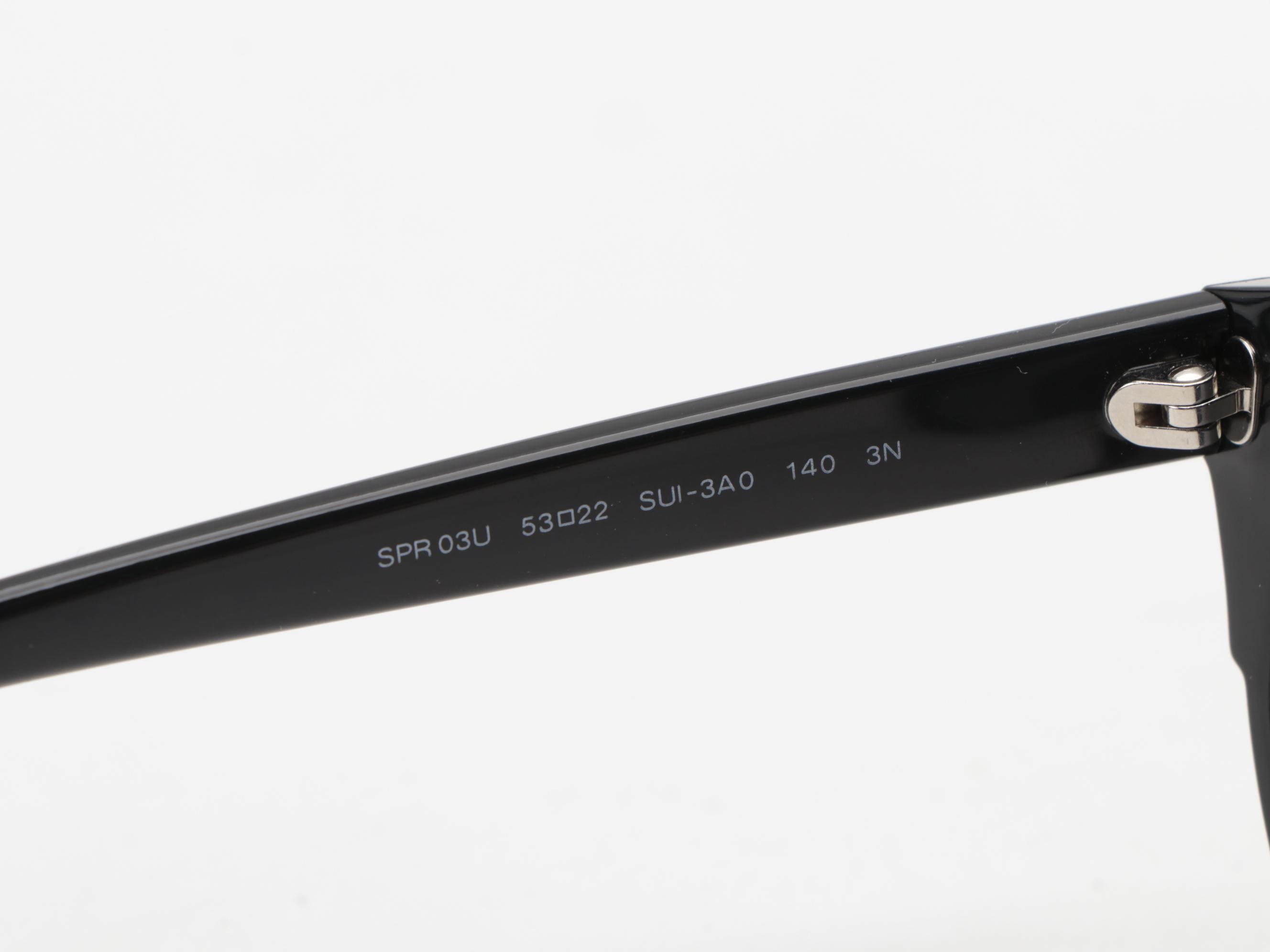 Prada SPR03U Blue Modified Cat Eye Sunglasses