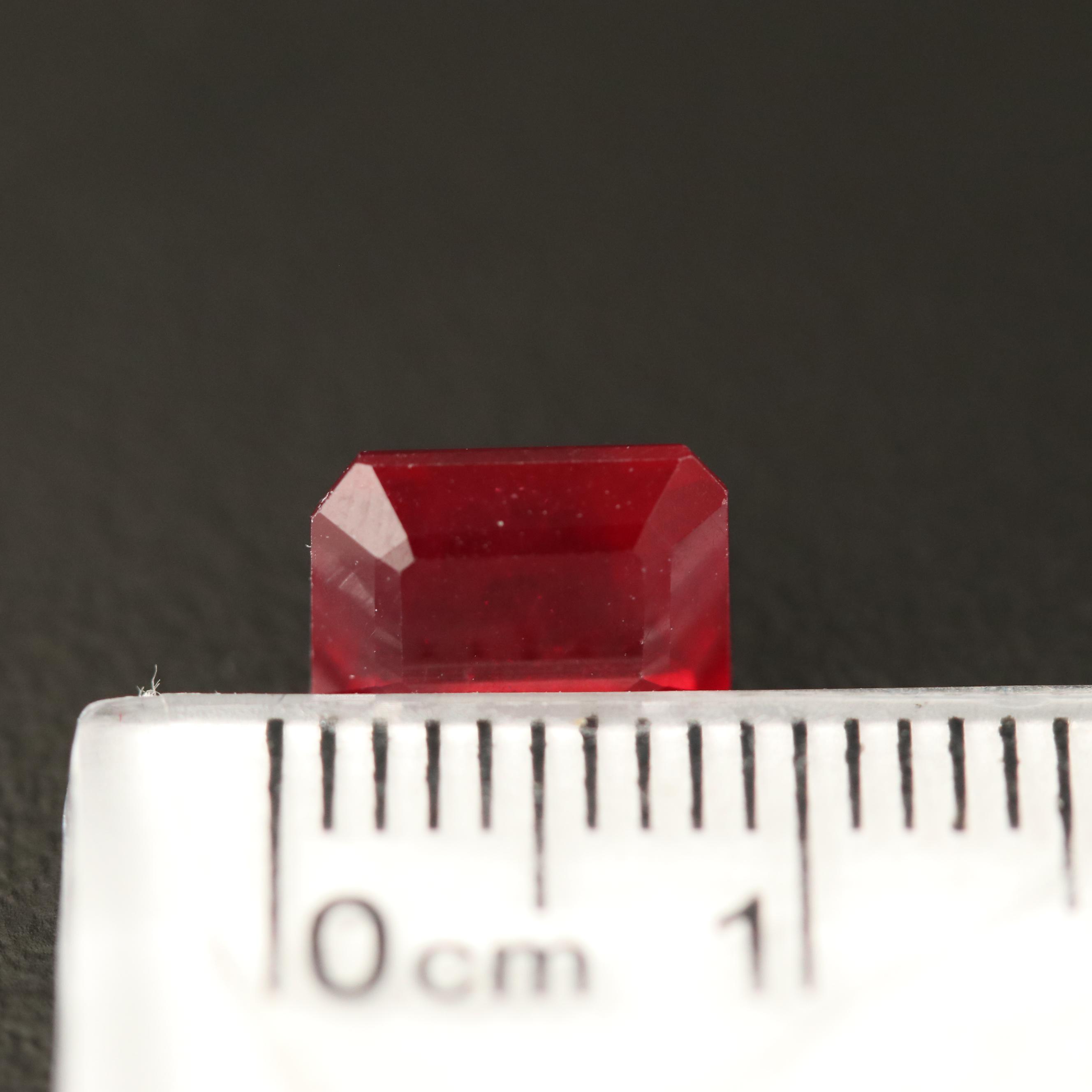 Loose Rectangular Faceted Filled Corundum