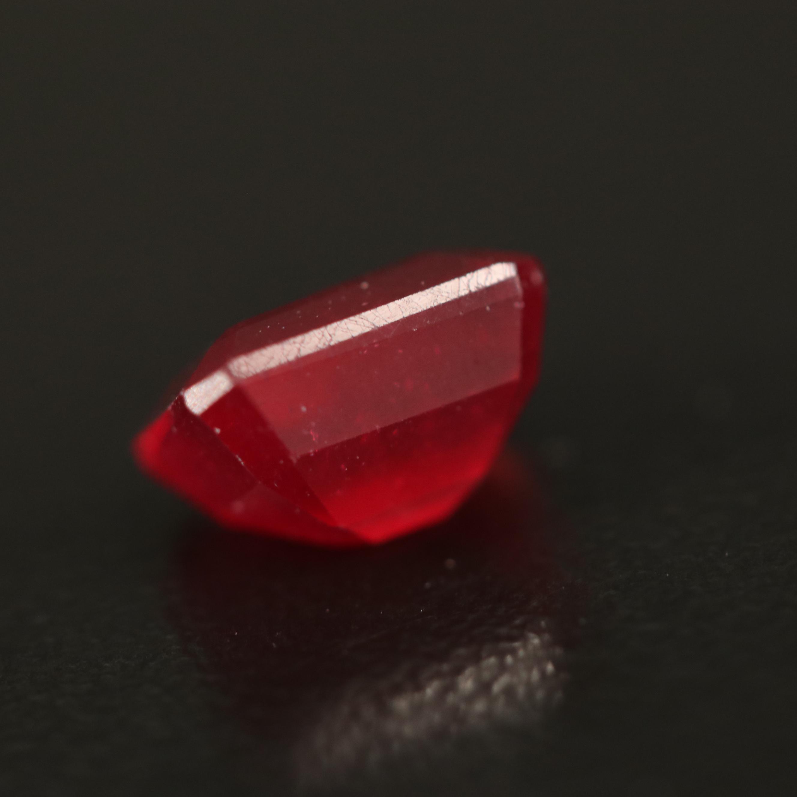 Loose Rectangular Faceted Filled Corundum