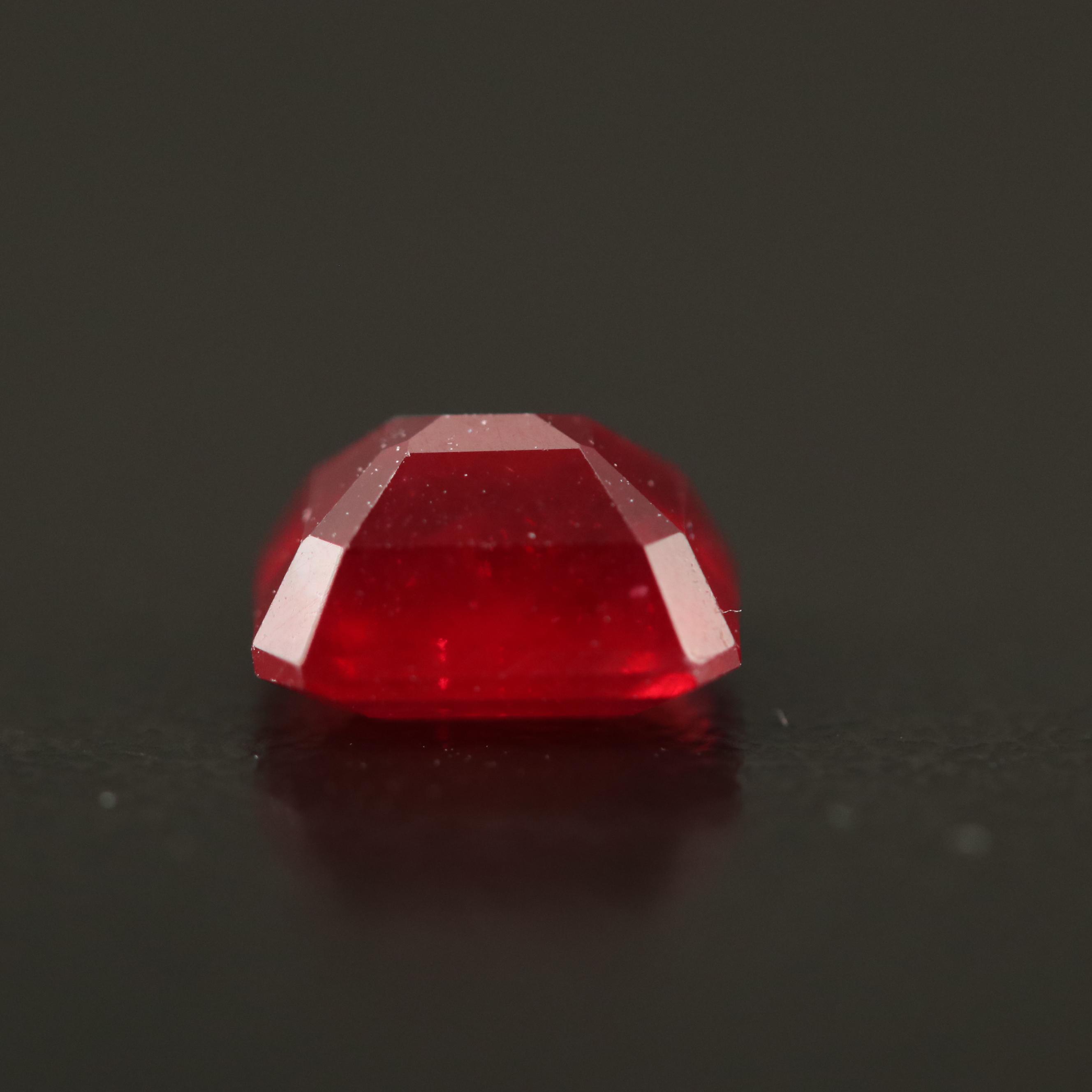 Loose Rectangular Faceted Filled Corundum