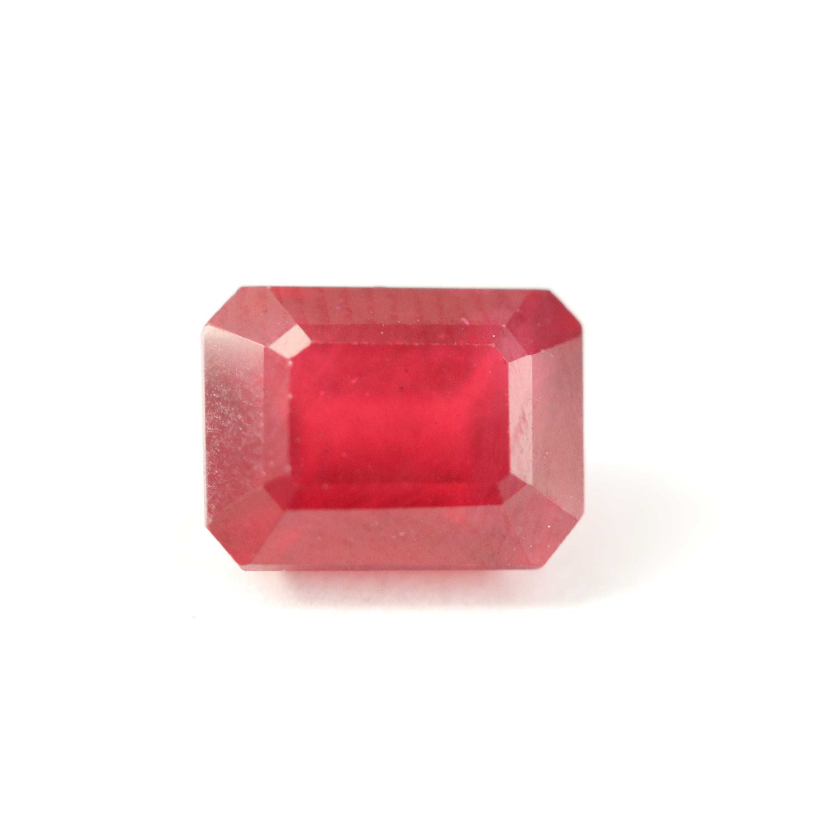 Loose Rectangular Faceted Filled Corundum