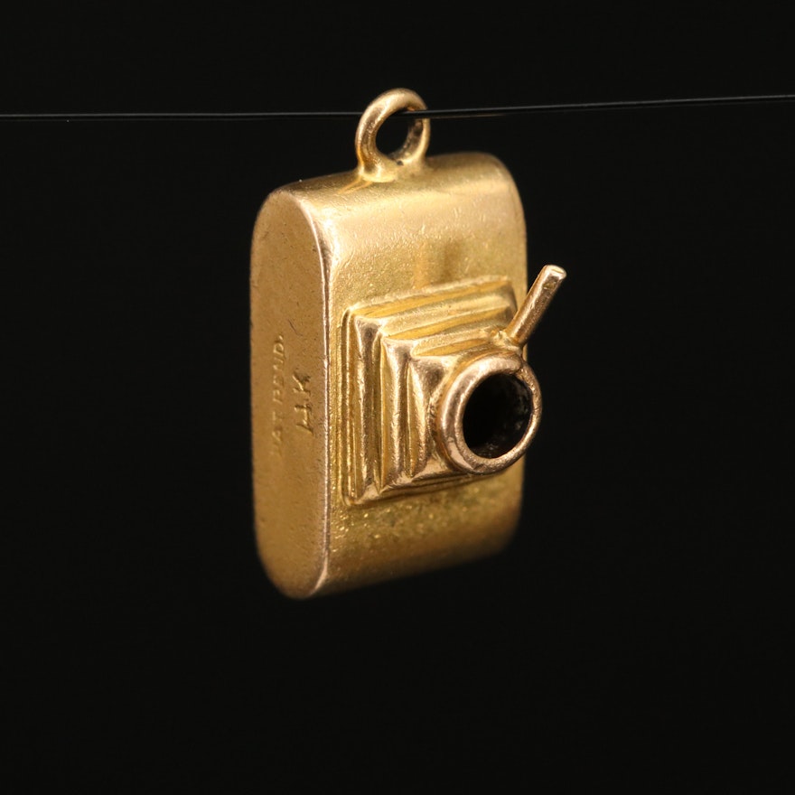 Vintage 14K Camera Charm