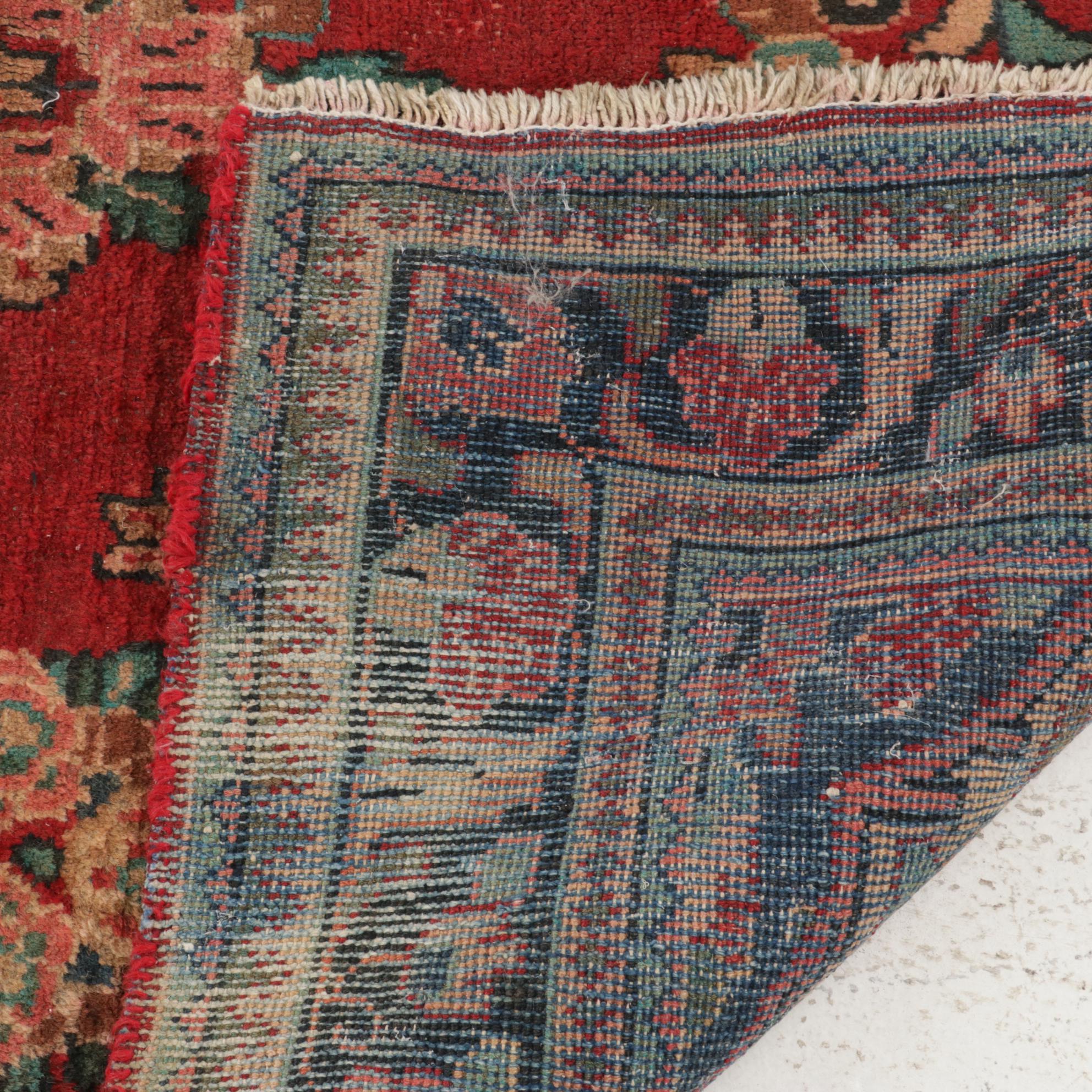 4'3 x 6'7 Hand-Knotted Persian Mahal Rug, 1930s