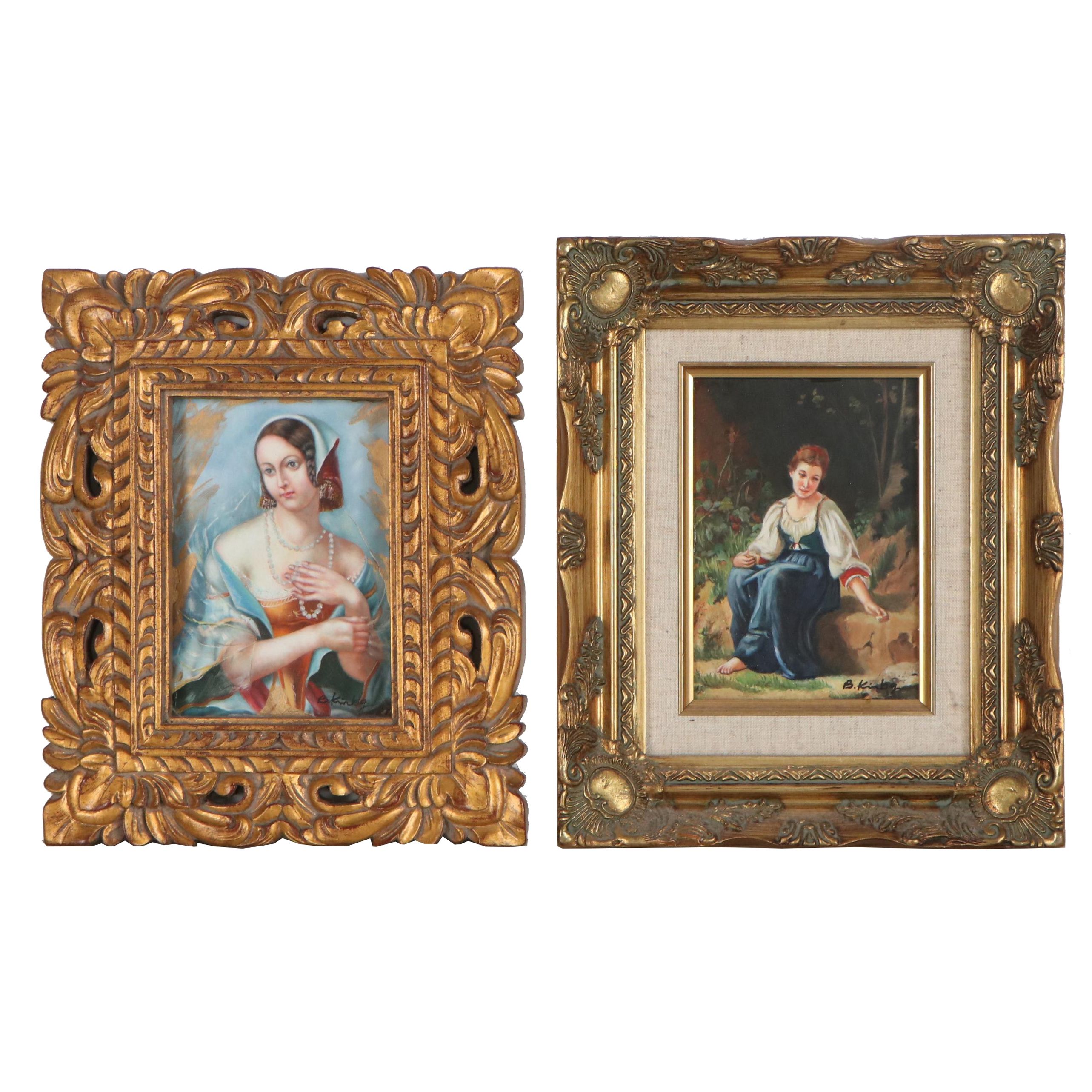 Oil Paintings after Vladimir Tiyuk and François-Alfred Delobbe