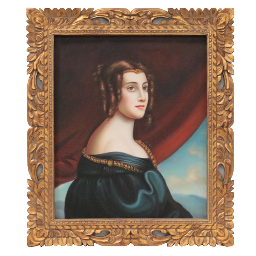 Oil Painting after Joseph Karl Stieler "Lady Jane Elizabeth Digby"