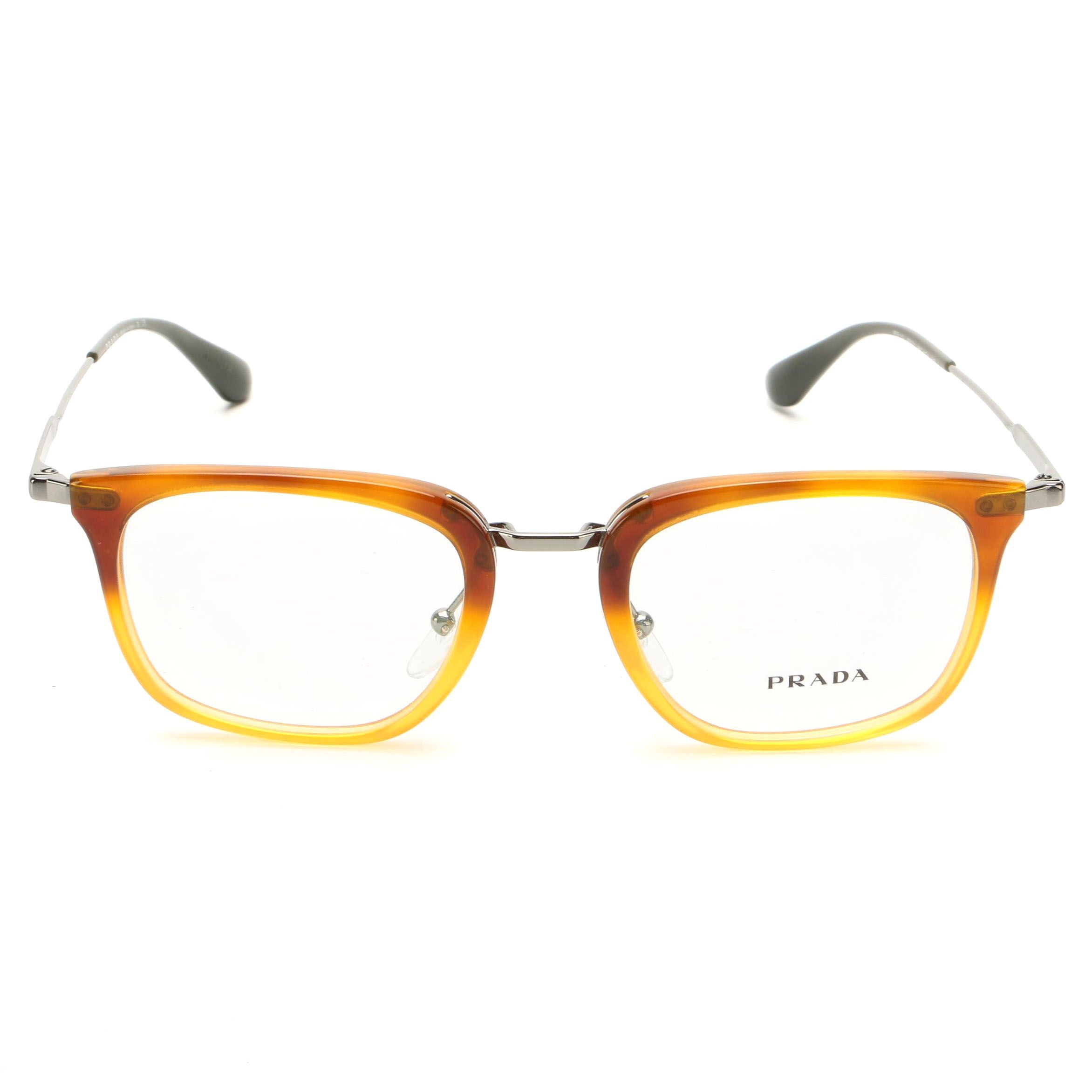 Prada VPR11U Light Brown Horn-Rimmed Eyeglasses