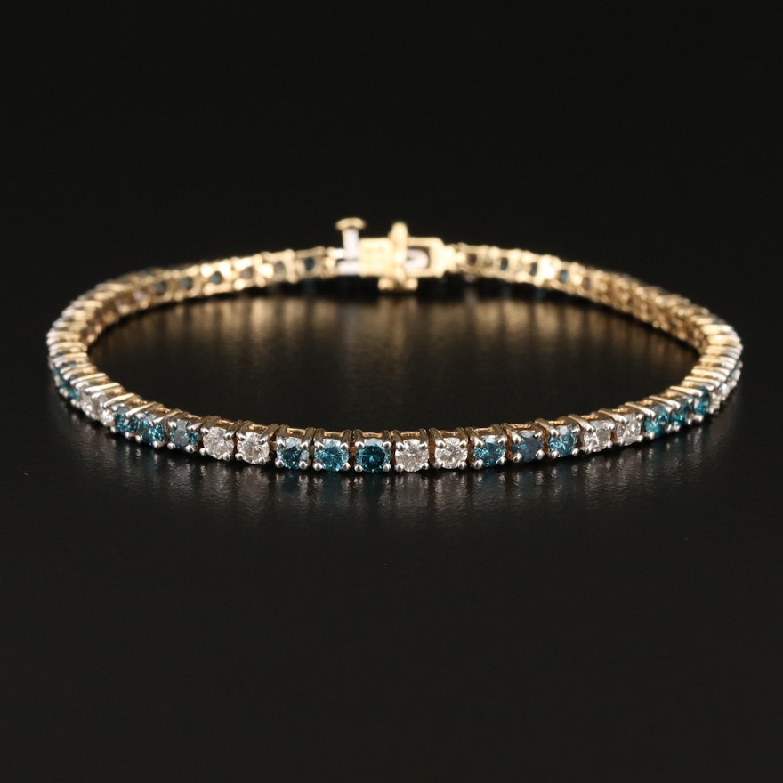 14K 4.00 CTW Diamond Line Bracelet