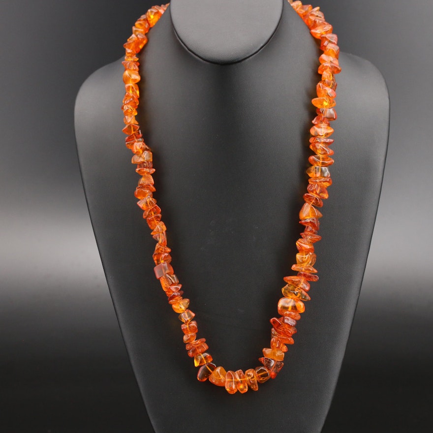 Amber Beaded Necklace