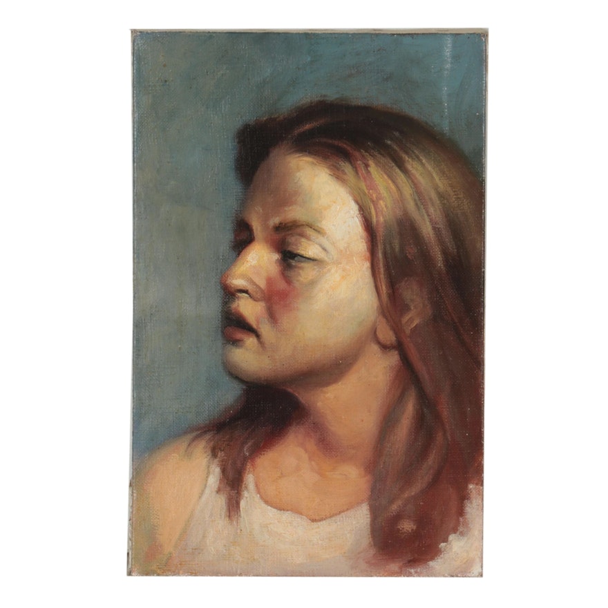 Bruce Erikson Oil Painting "Head Study," 2000