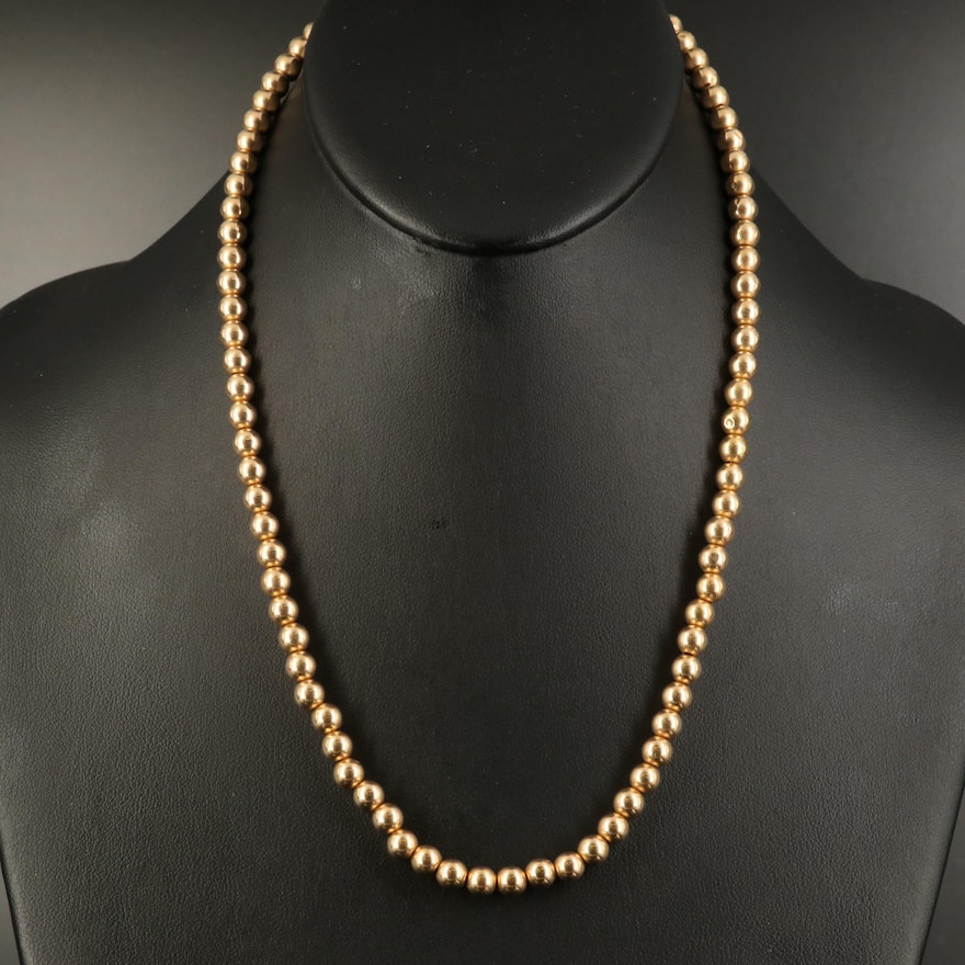 14K Beaded Necklace