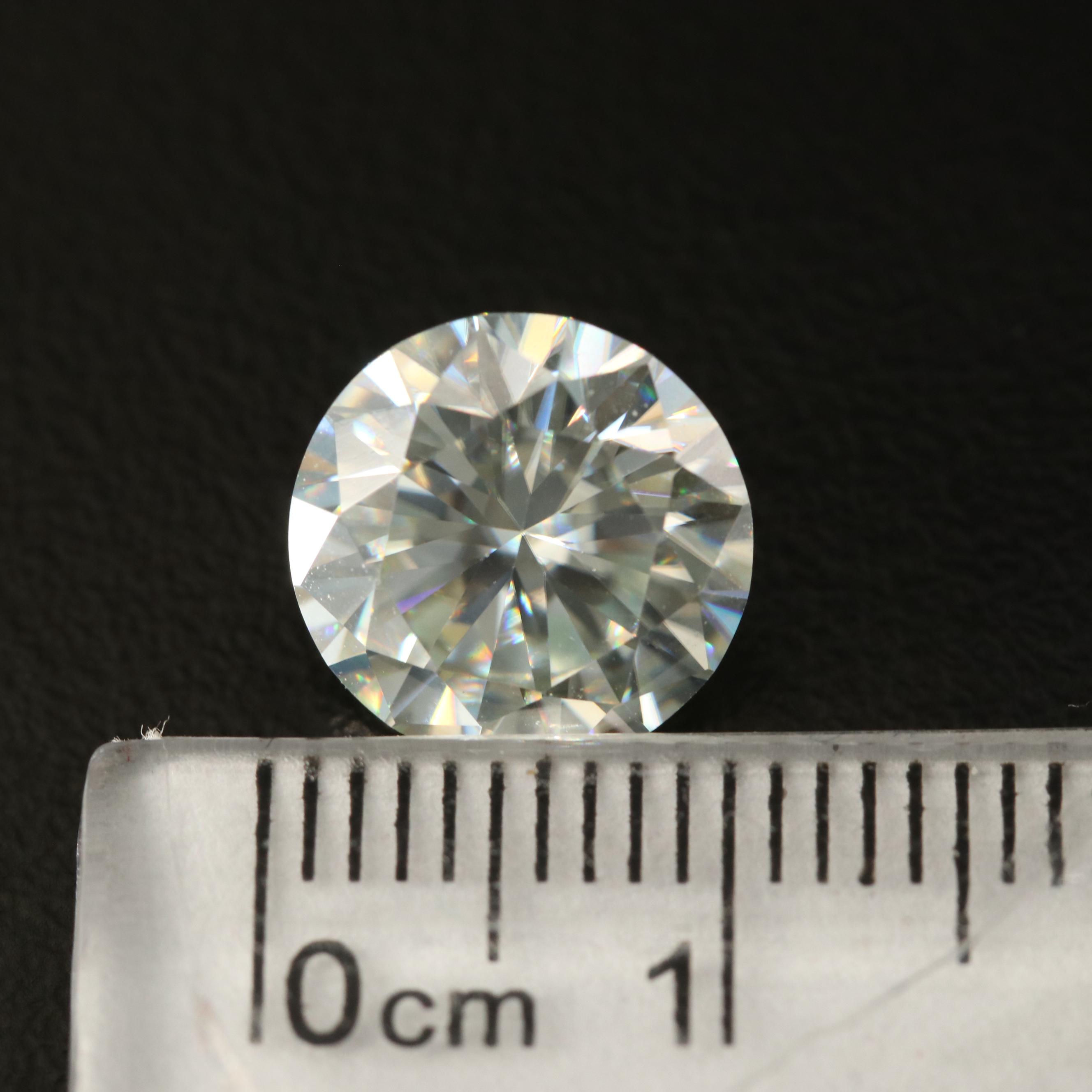 Loose Round Faceted Moissanite