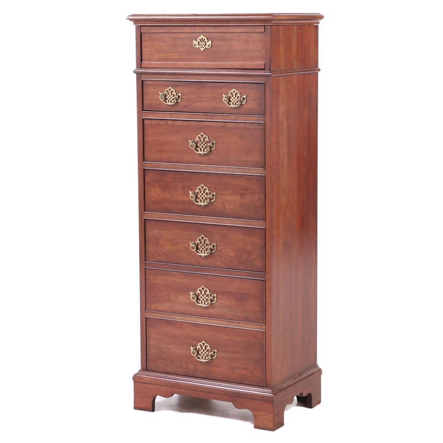 Pennsylvania House Chippendale Style Cherrywood Lift-Top Lingerie Chest