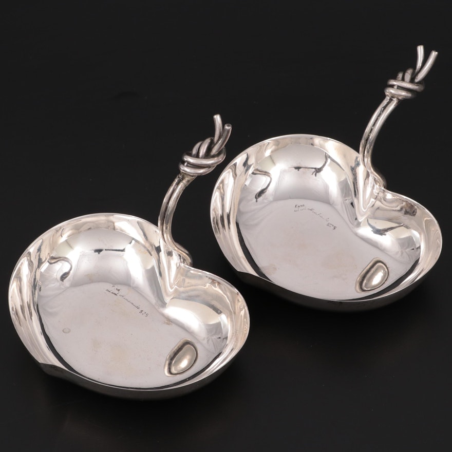 Handmade Sterling Silver Heart Shaped Dishes