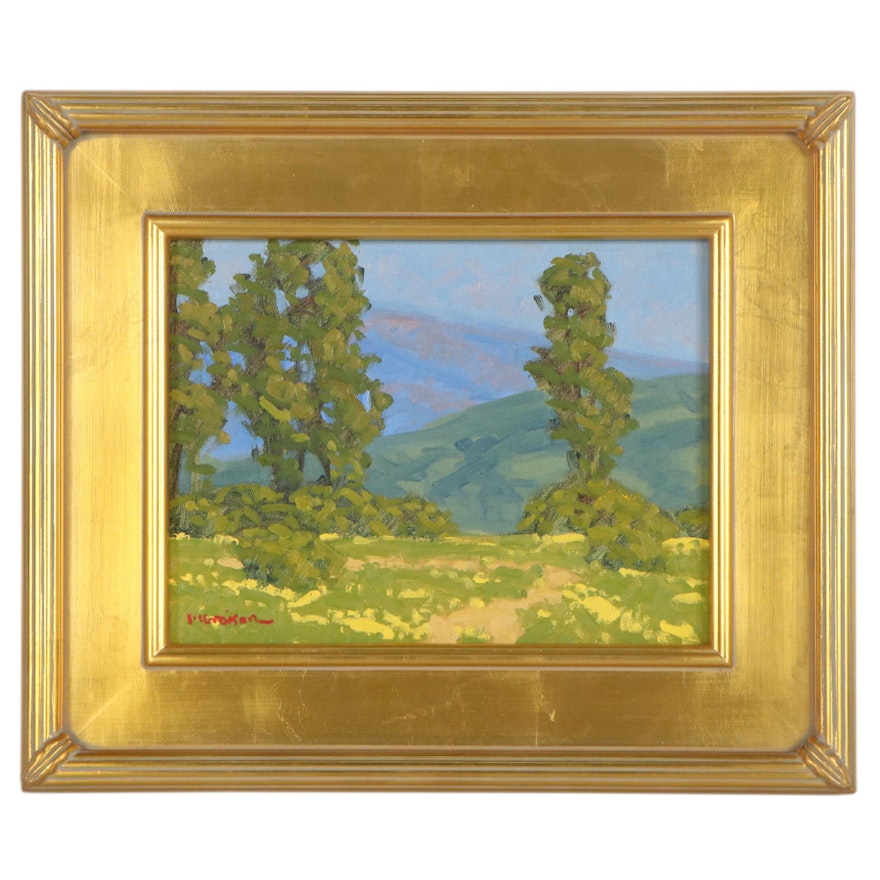 Marc Graison Landscape Oil Painting "Quiet Hills," 2021