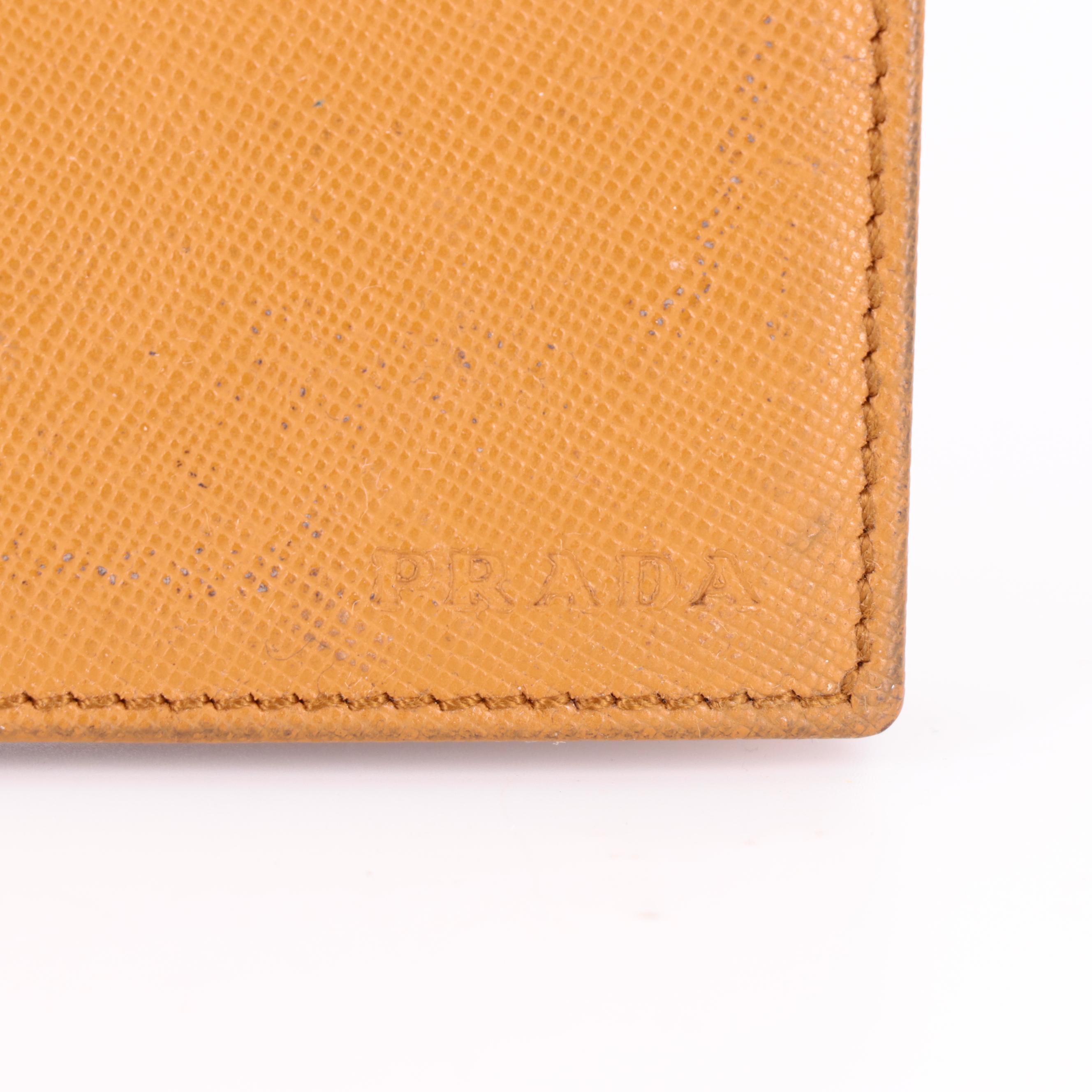 Prada Bifold Wallet with Money Clip in Saffiano Leather