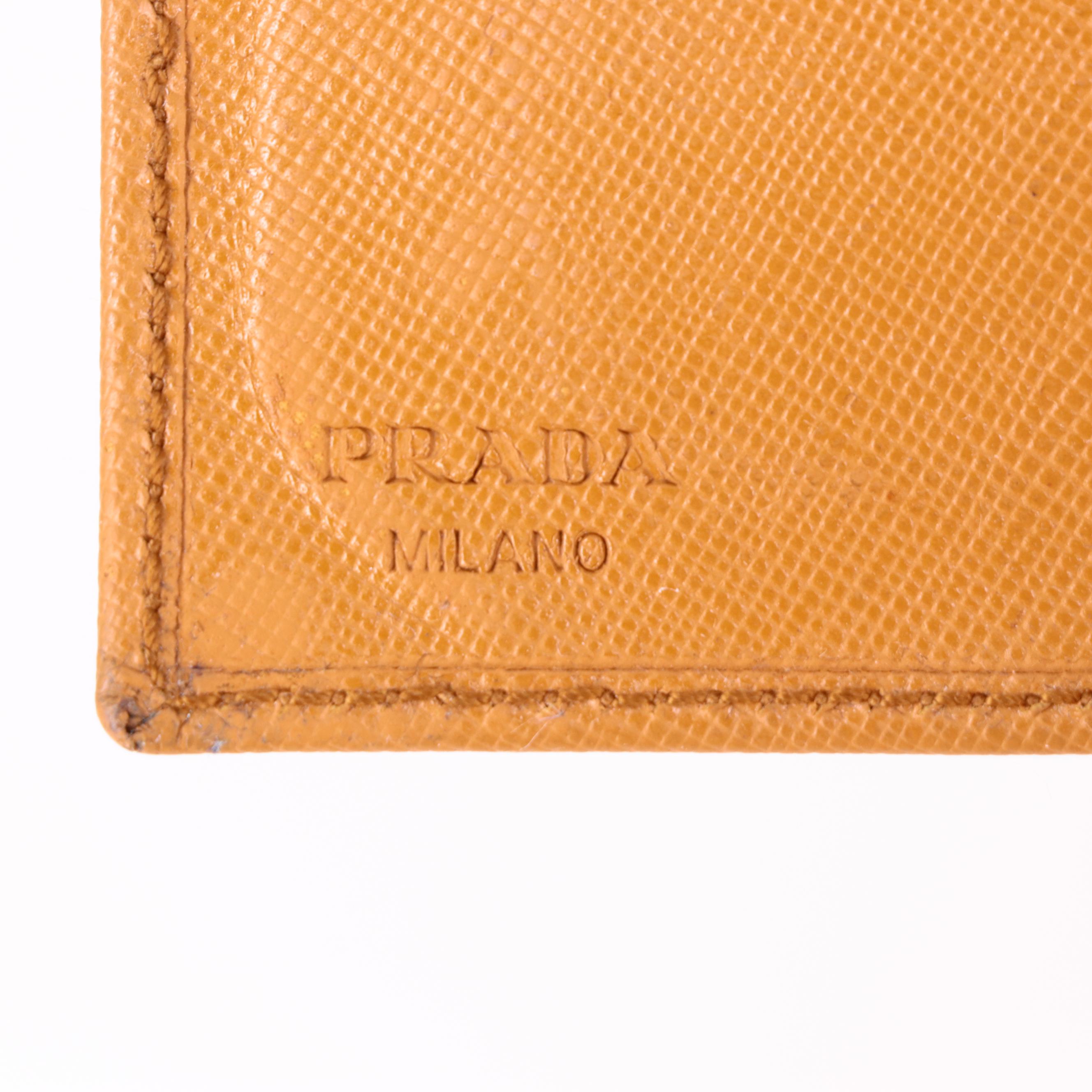 Prada Bifold Wallet with Money Clip in Saffiano Leather
